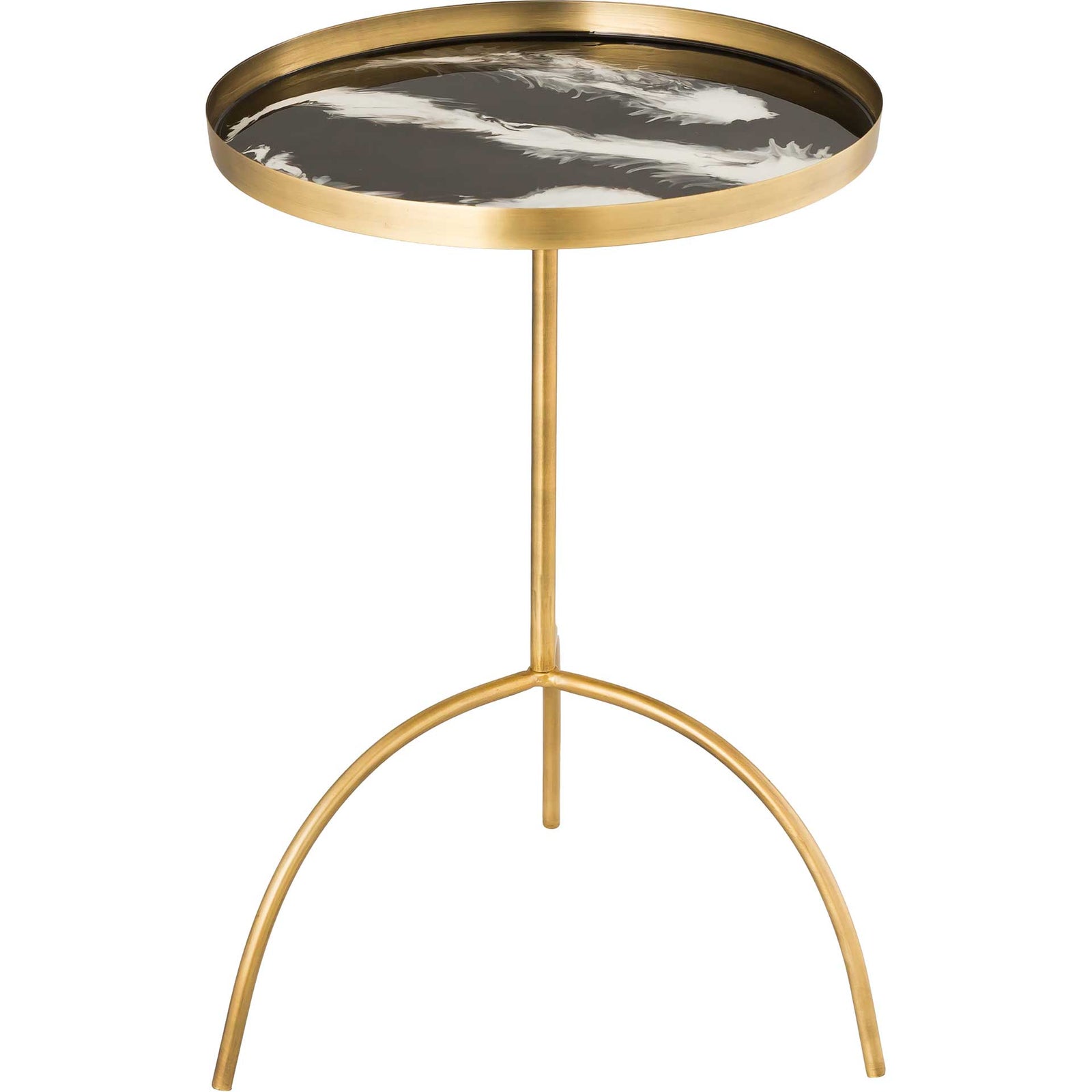 Enamel Accent Table Black/White