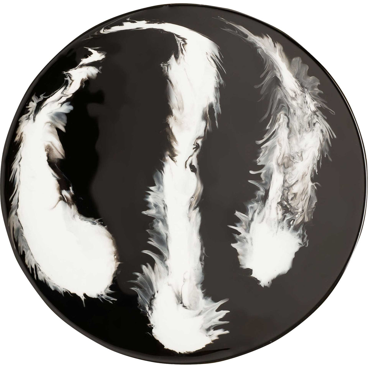 Enamel Accent Table Black/White