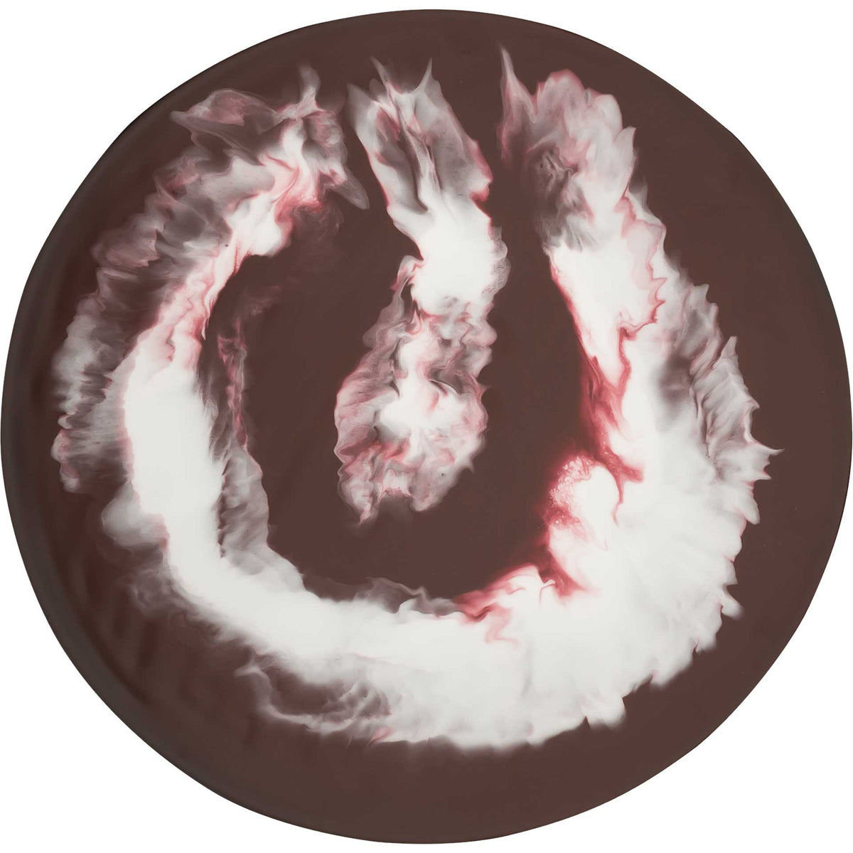 Enamel Side Table Plum/White