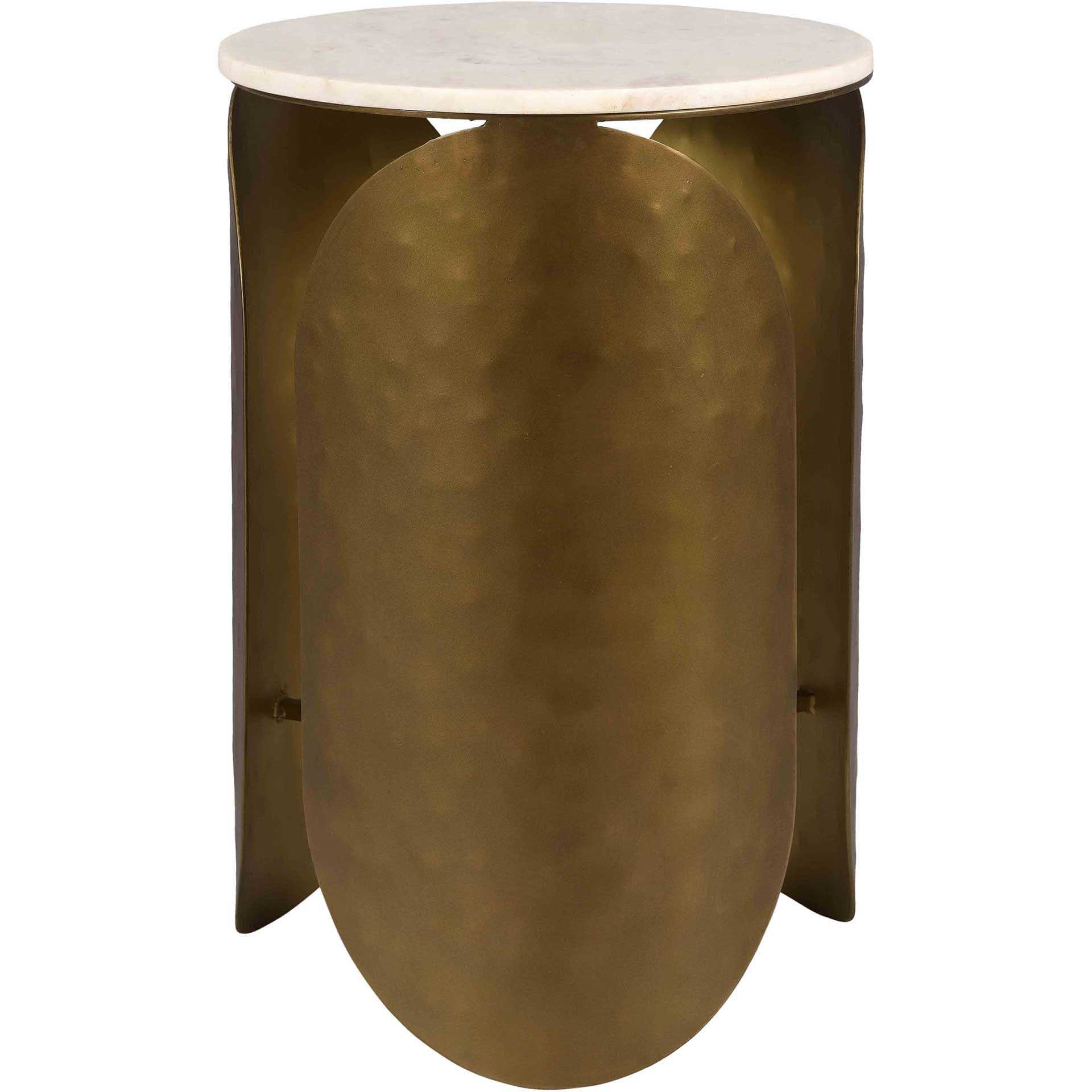 Ingrid Marble Side Table Antique Brass
