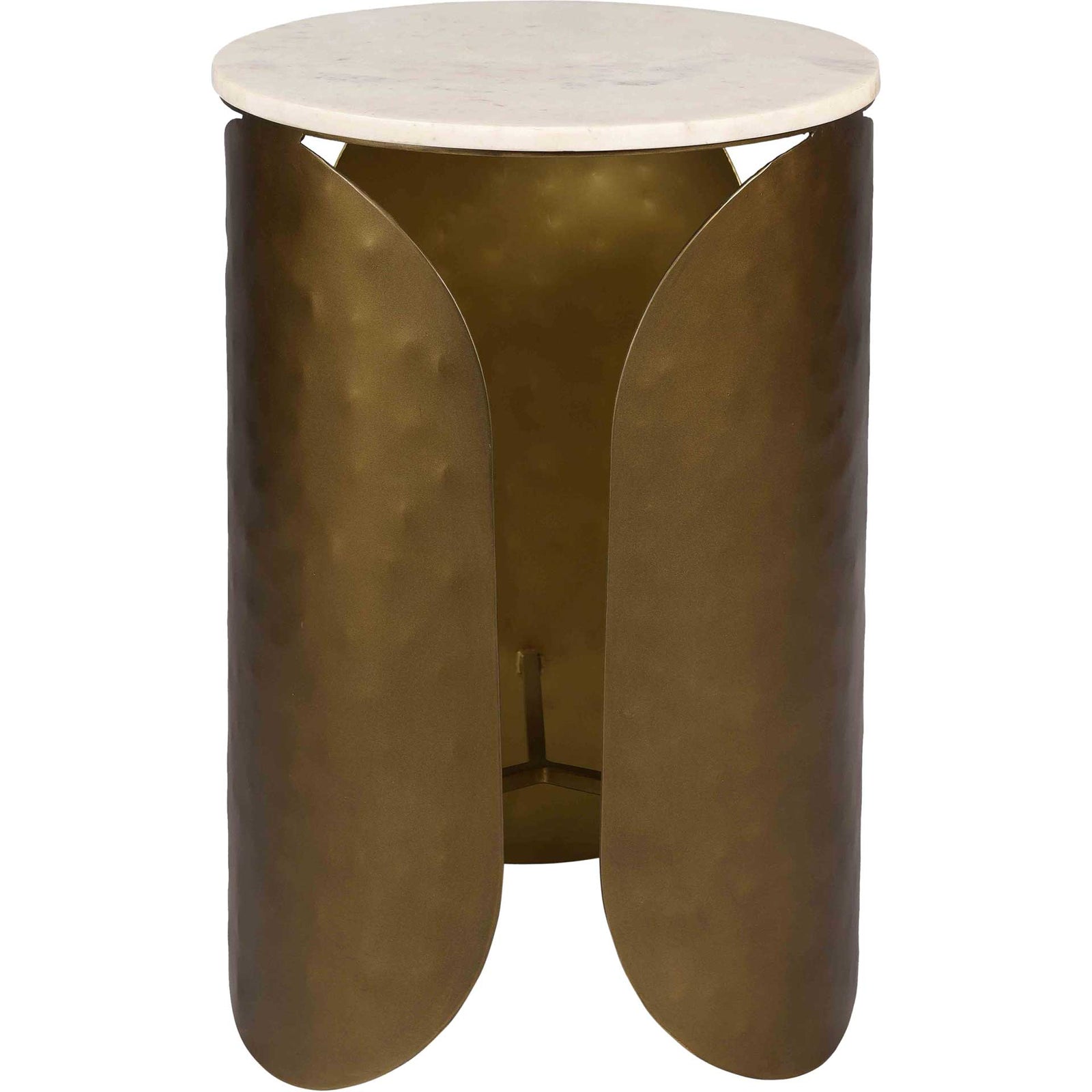 Ingrid Marble Side Table Antique Brass