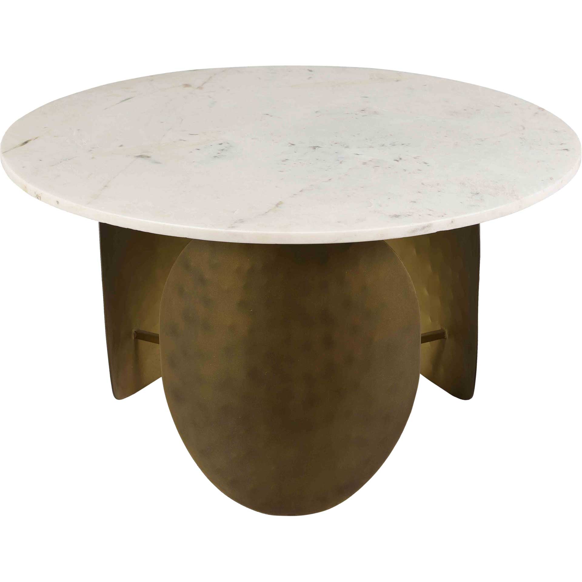 Ingrid Marble Coffee Table Antique Brass