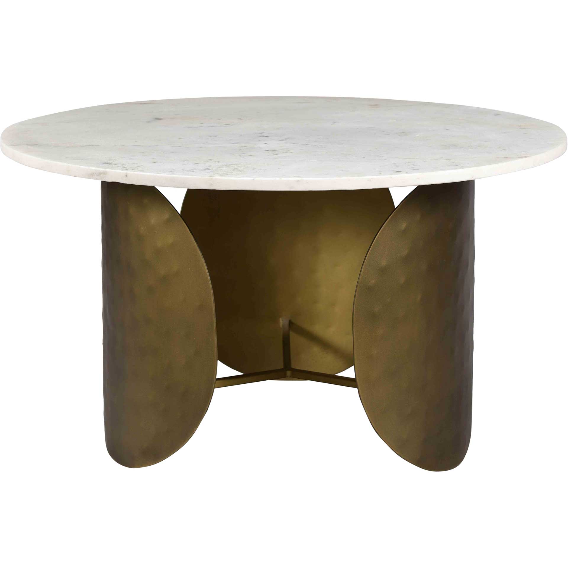 Ingrid Marble Coffee Table Antique Brass