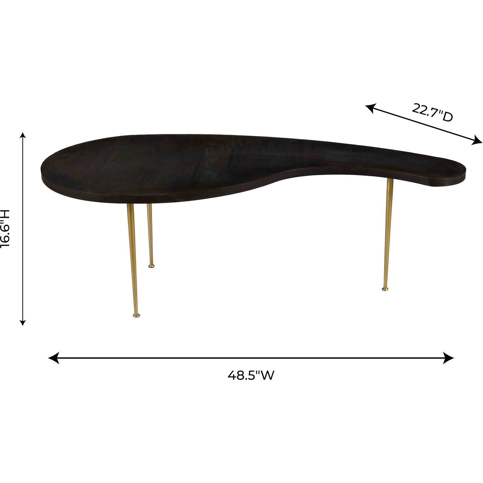 Haleigh Iron Coffee Table Dark Gray