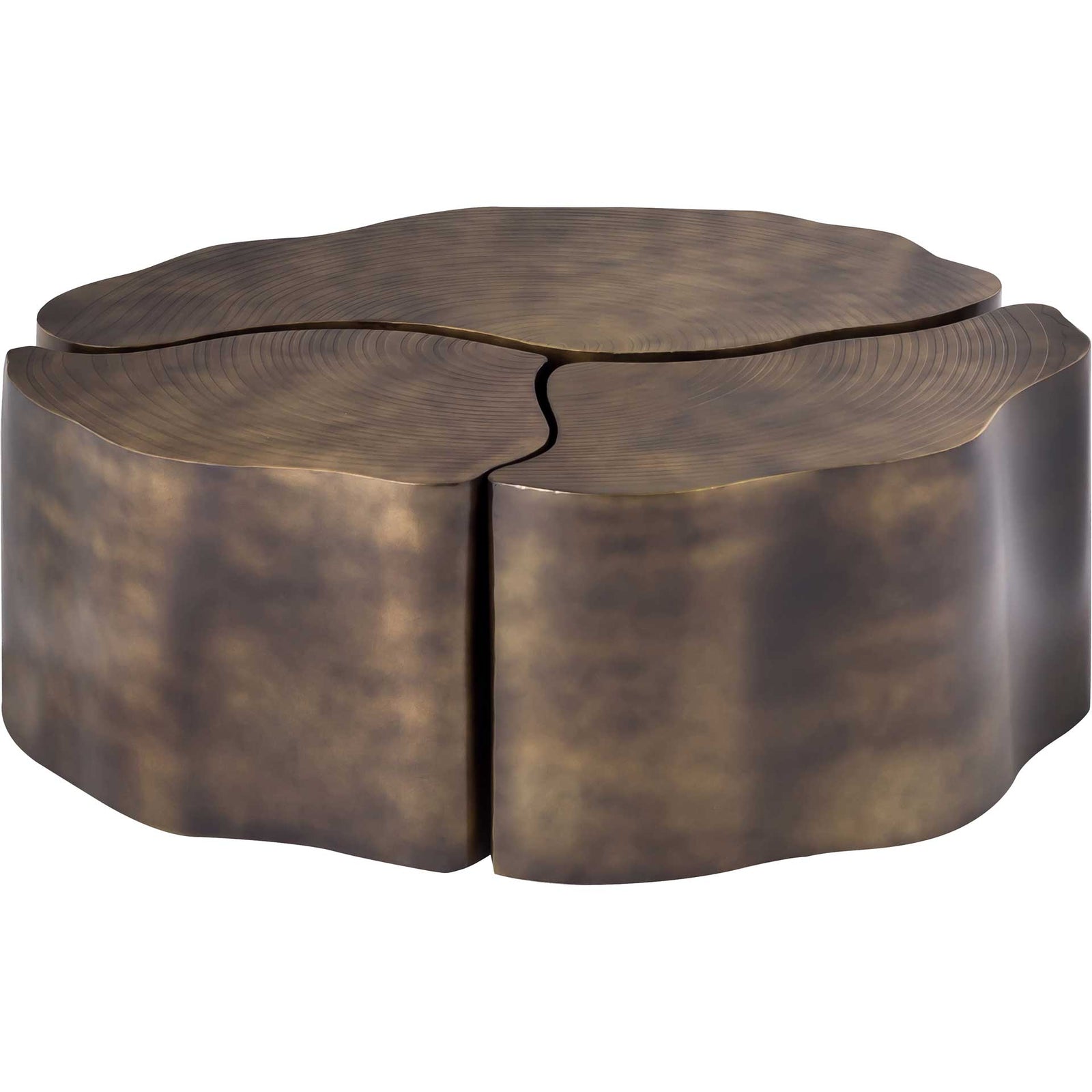 Clarity Coffee Tables Antique Brass
