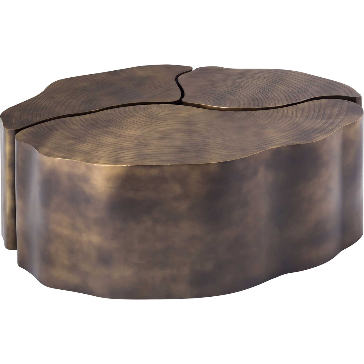 Clarity Coffee Tables Antique Brass