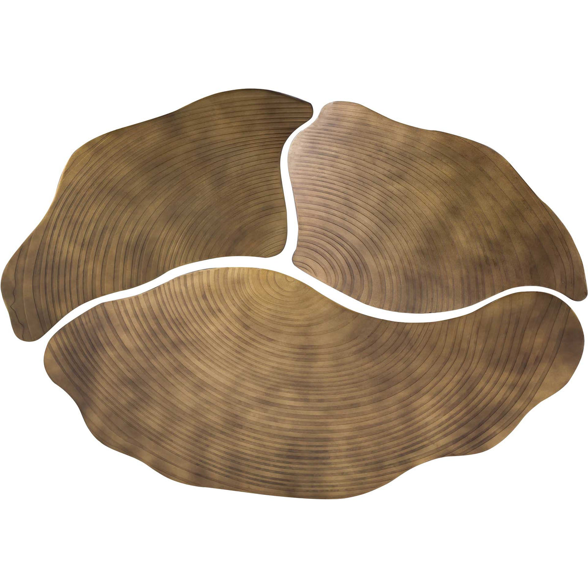 Clarity Coffee Tables Antique Brass