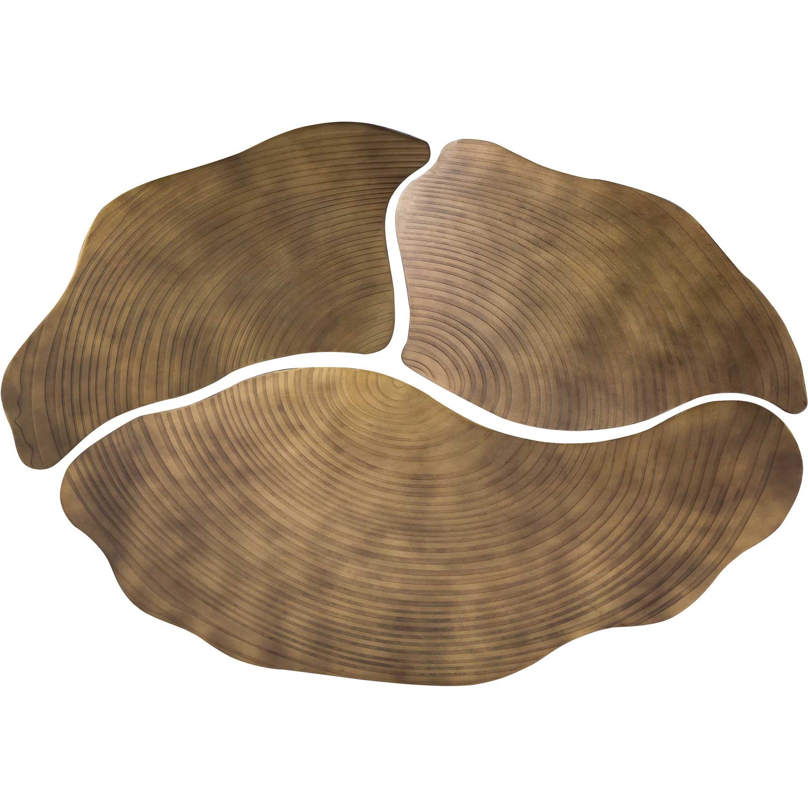 Clarity Coffee Tables Antique Brass