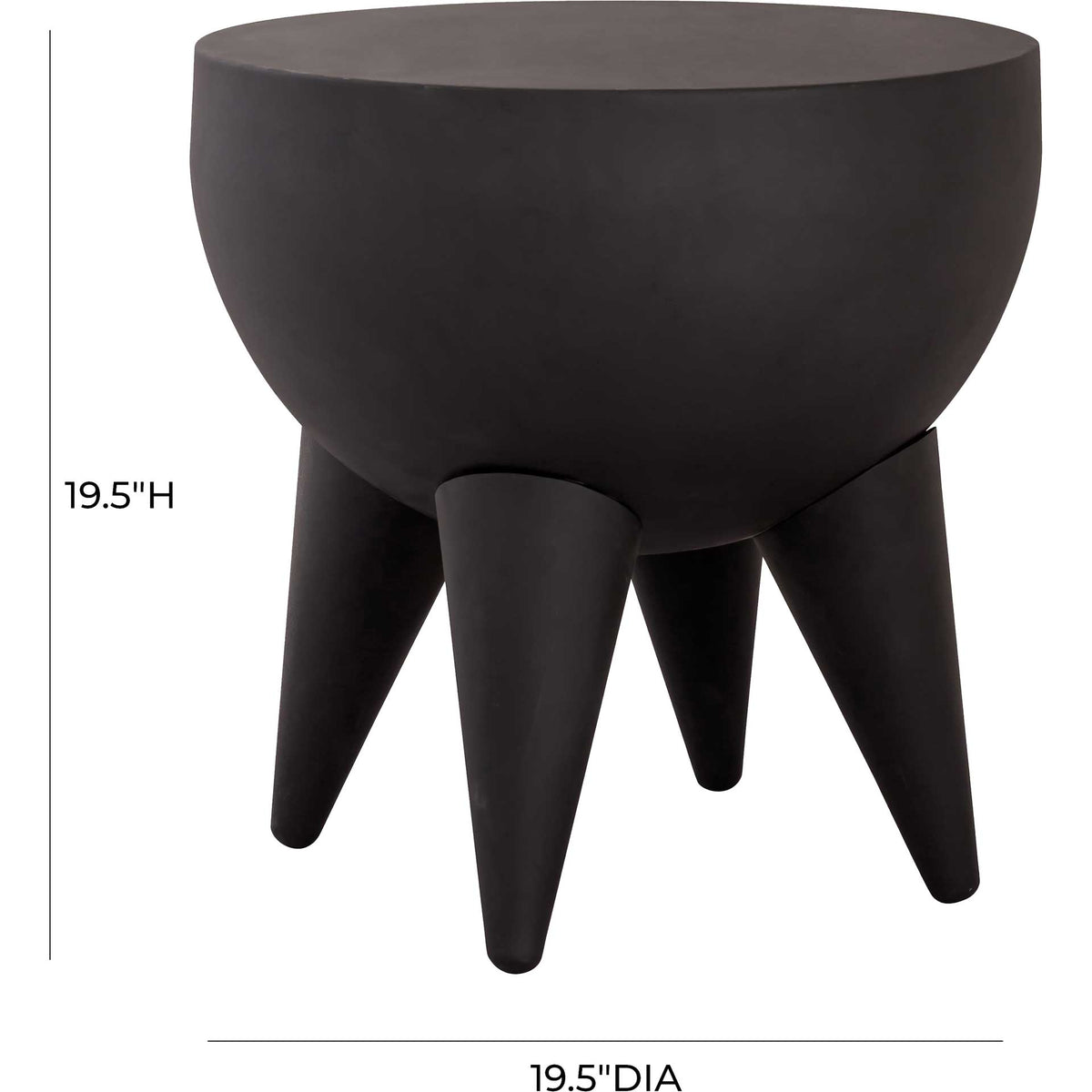 Spike Side Table Black