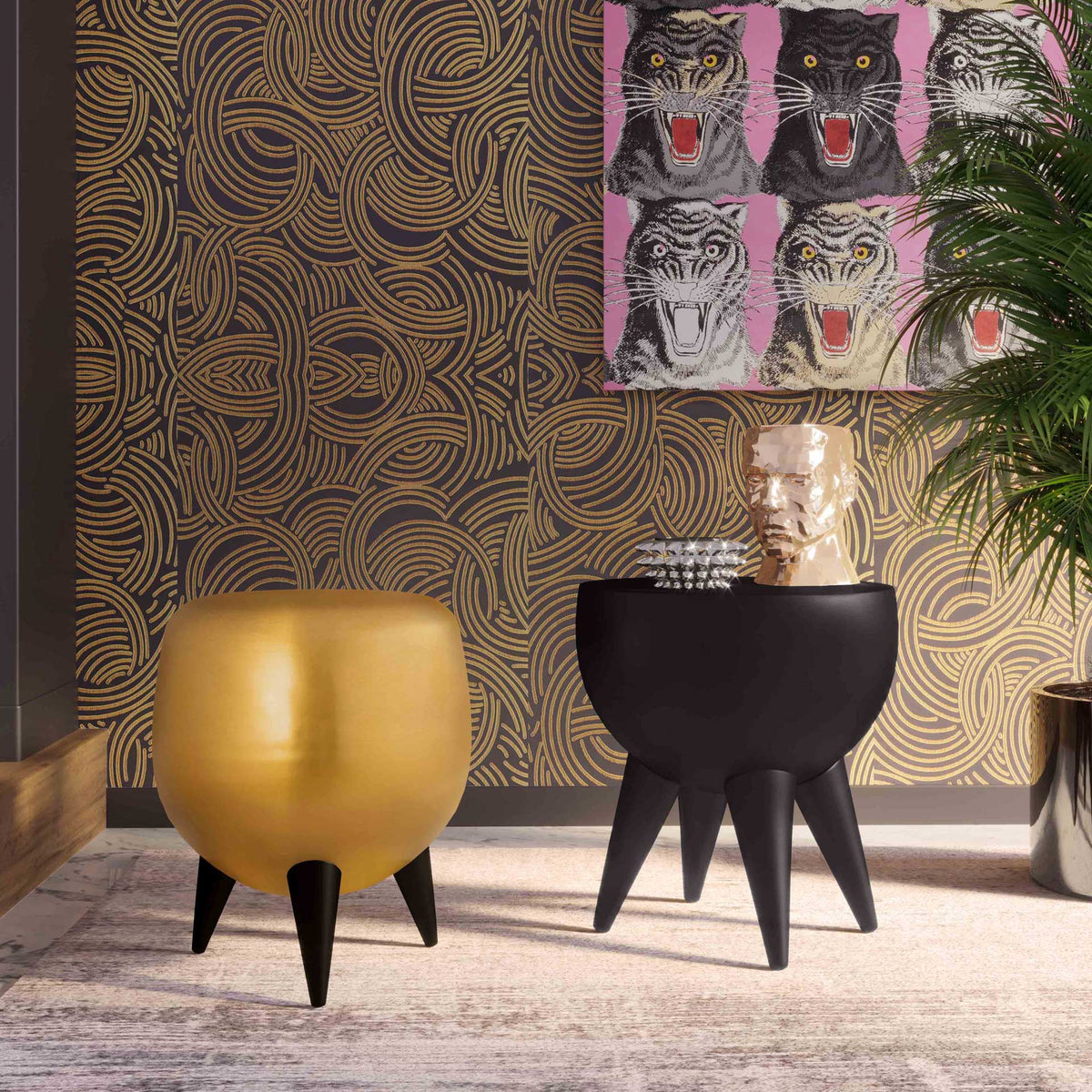 Spike Side Table Black