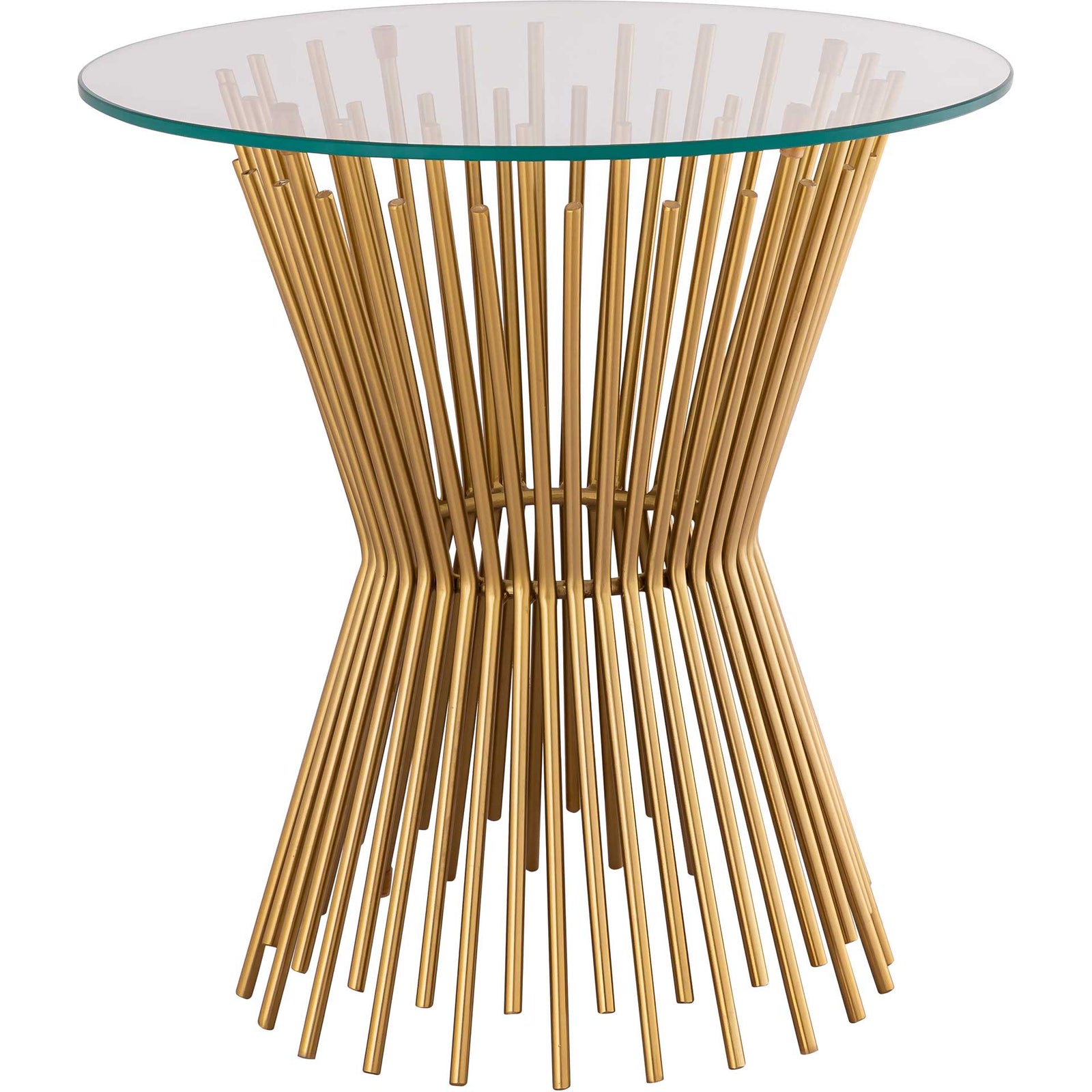 Grady Glass Side Table Gold