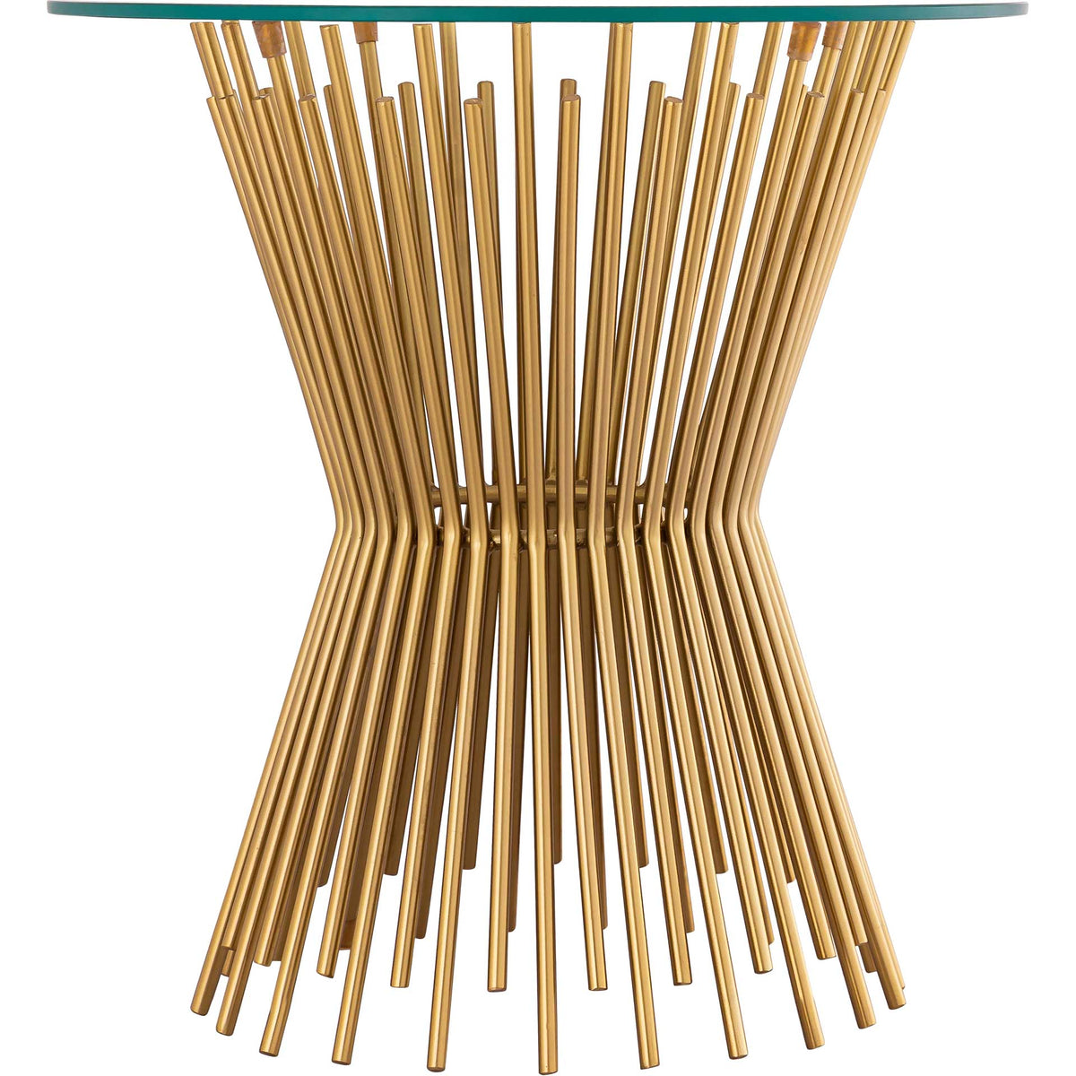 Grady Glass Side Table Gold