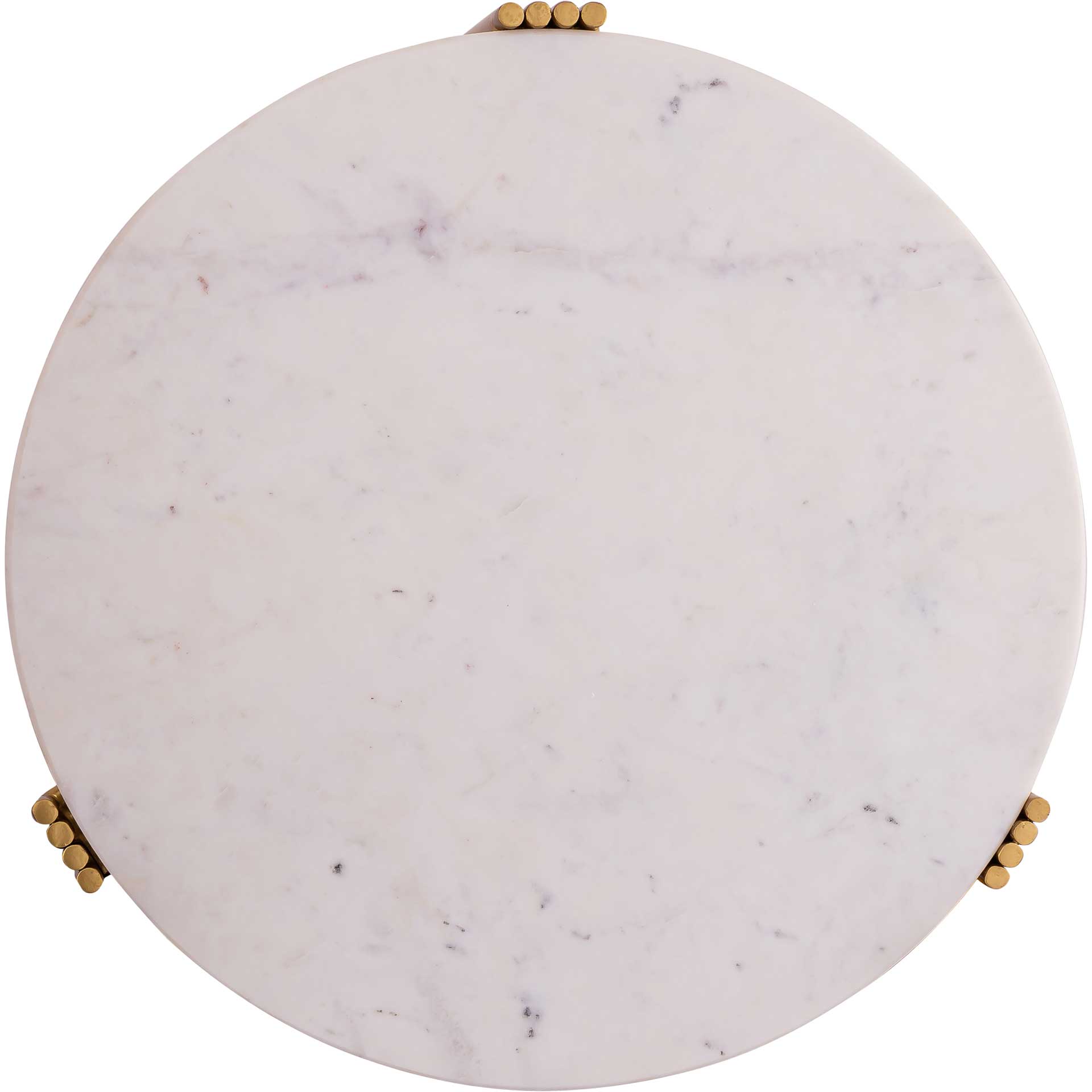Alayna Marble Side Table Gold/White