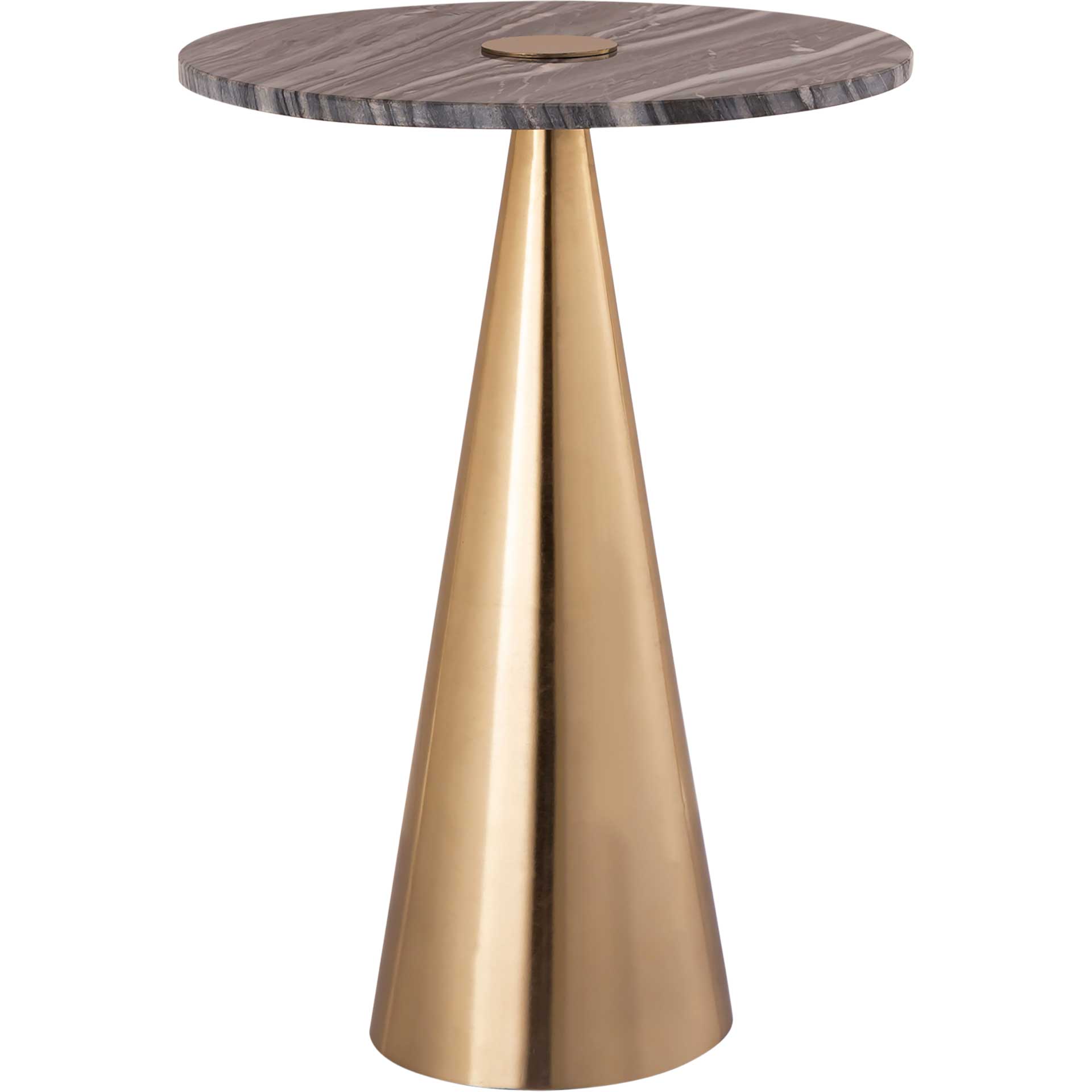 Adaline Marble Side Table Gold/Gray Marble