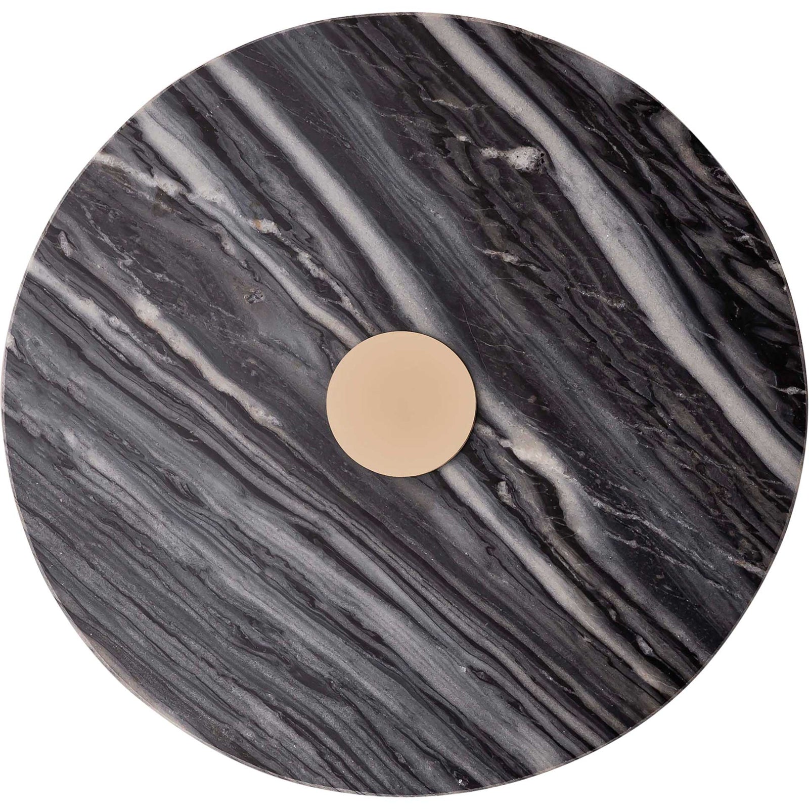 Adaline Marble Side Table Gold/Gray Marble