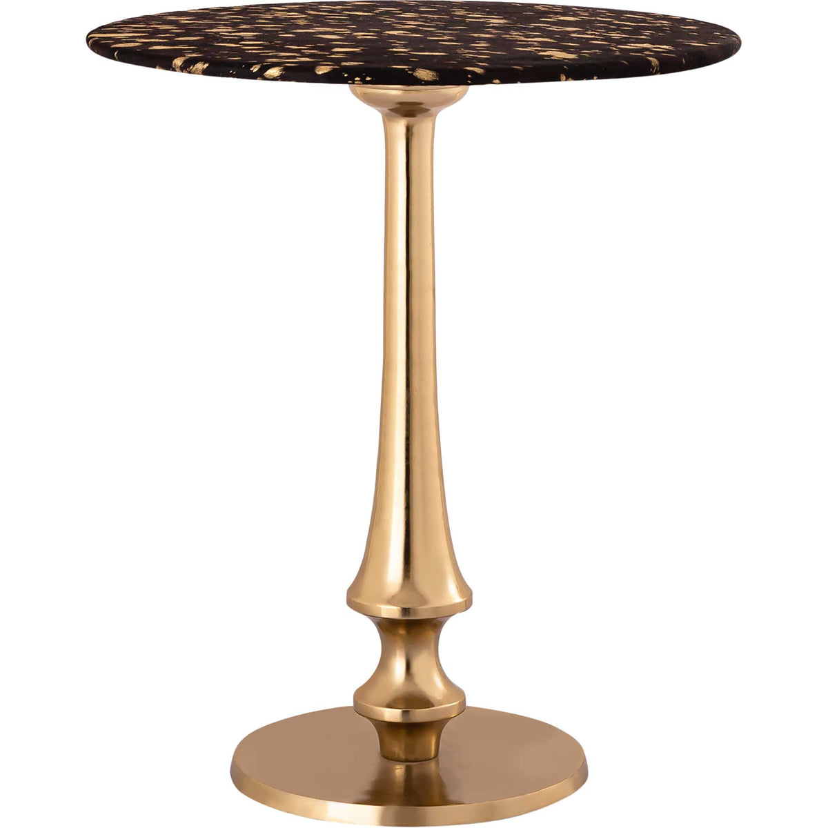Gordon Goathide Side Table Black/Gold