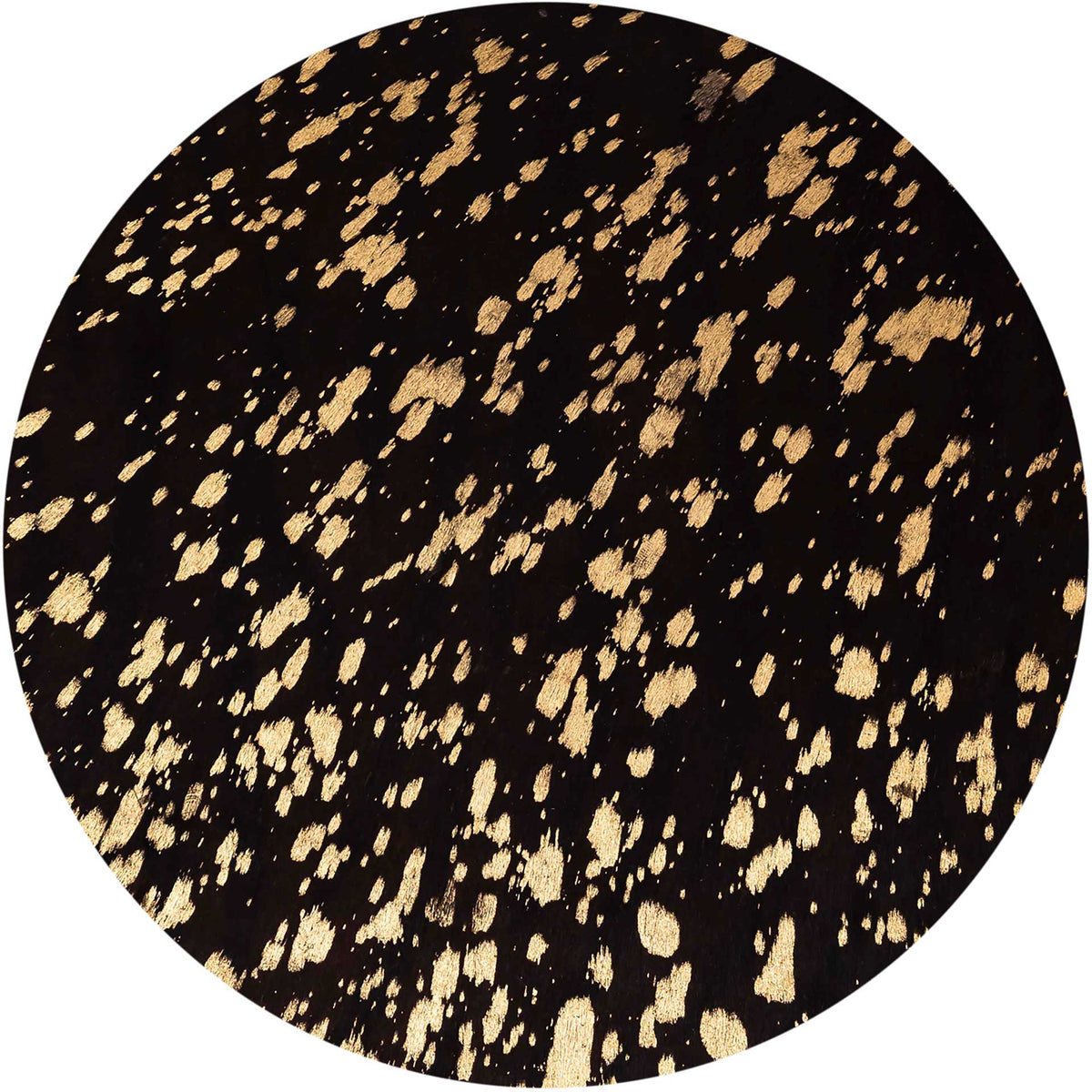 Gordon Goathide Side Table Black/Gold