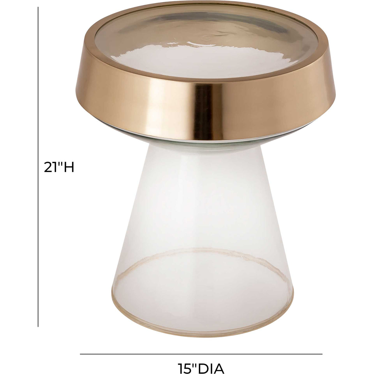 Trina Side Table Gold/Transparent