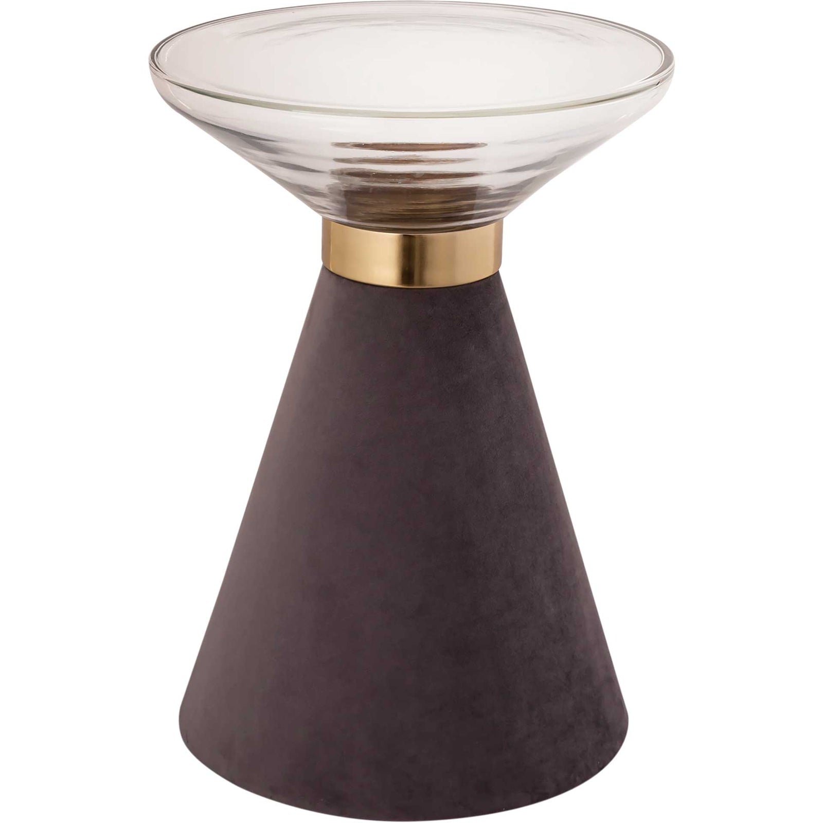 August Side Table Gray/Transparent