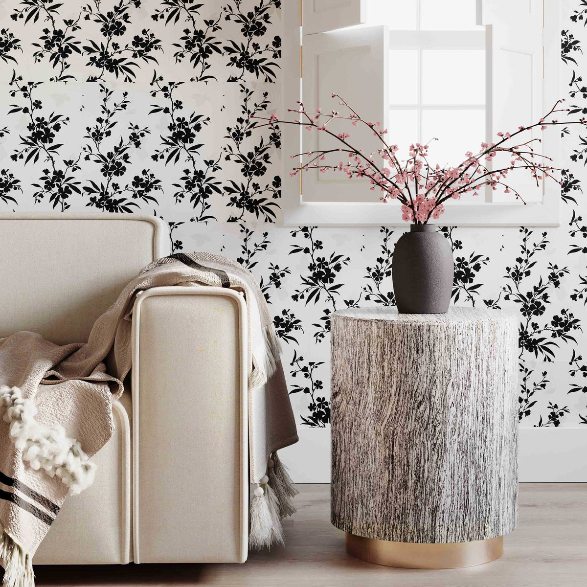 Dallas Side Table Distressed White