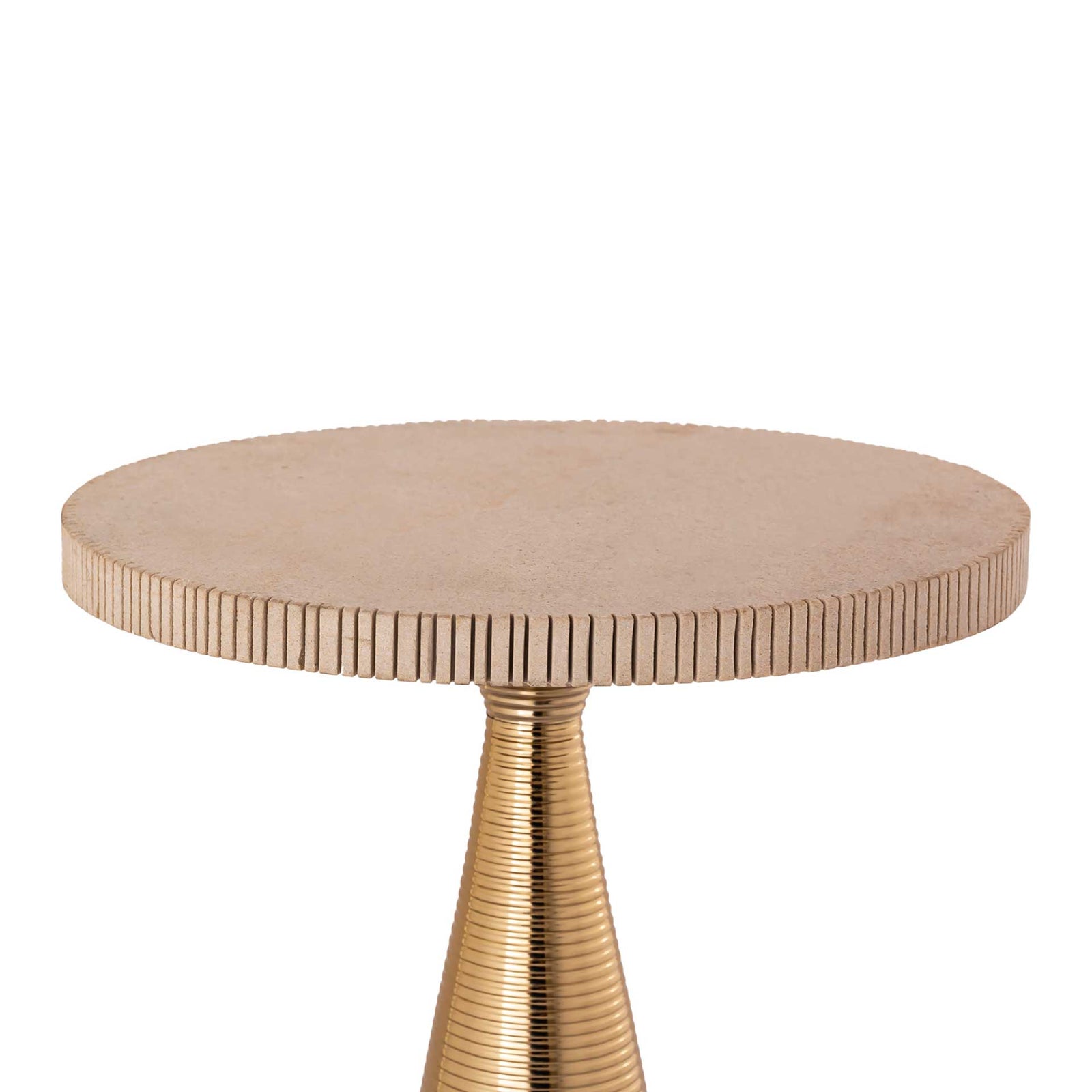 Celine Ribbed Side Table Gold