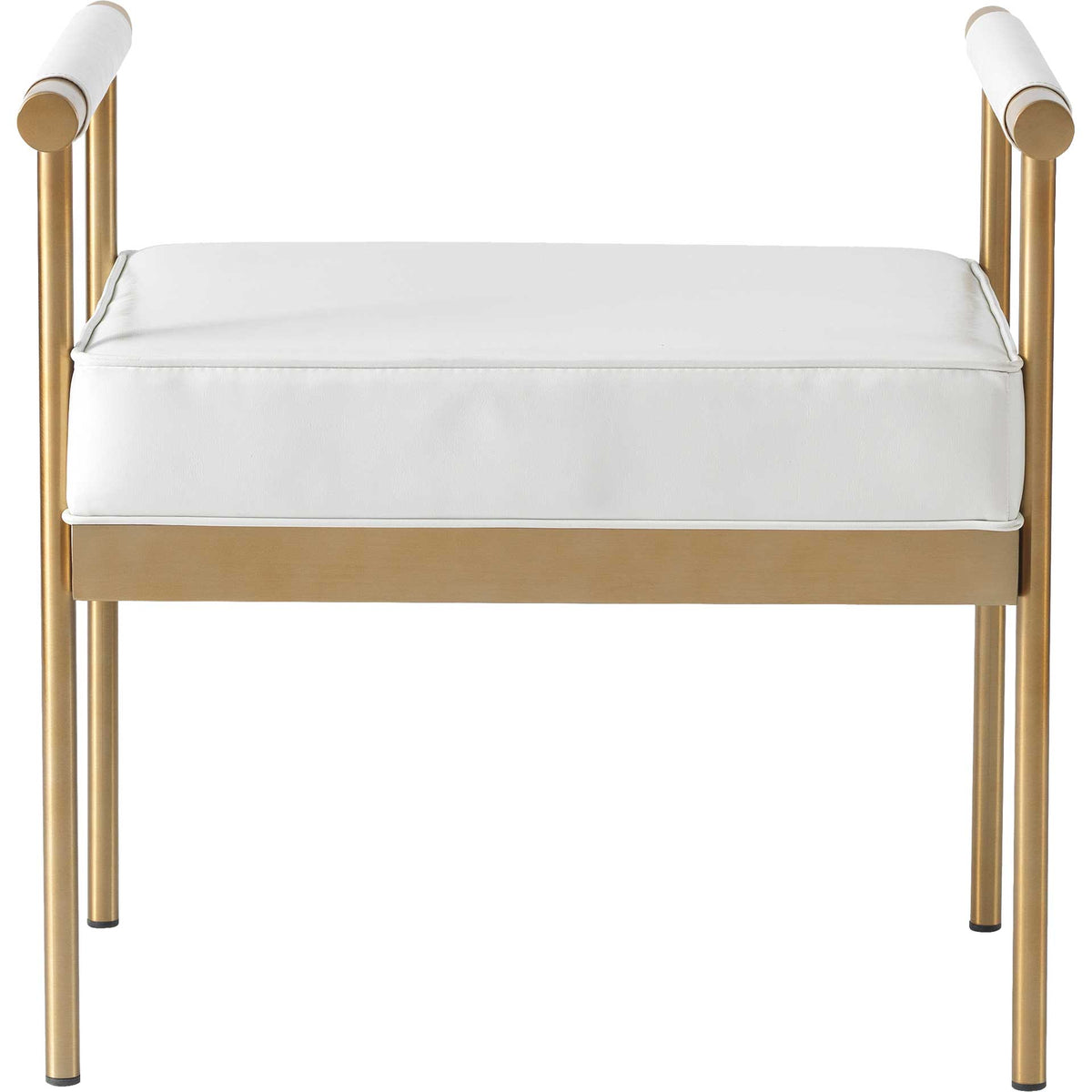 Dion Vegan Leather Bench White