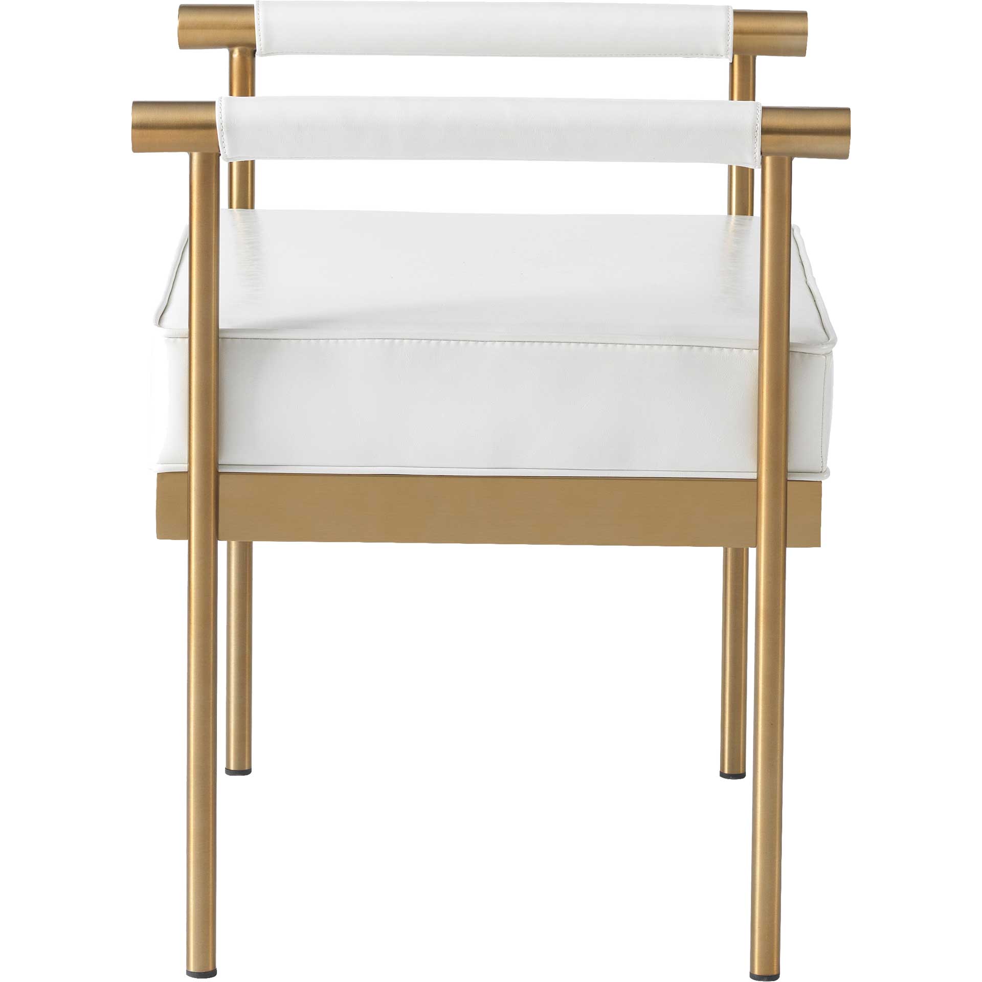 Dion Vegan Leather Bench White