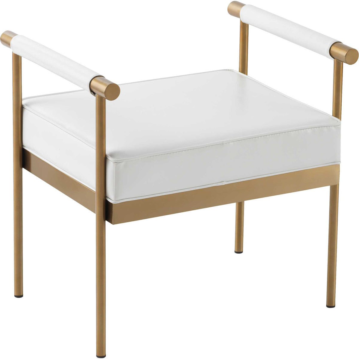 Dion Vegan Leather Bench White