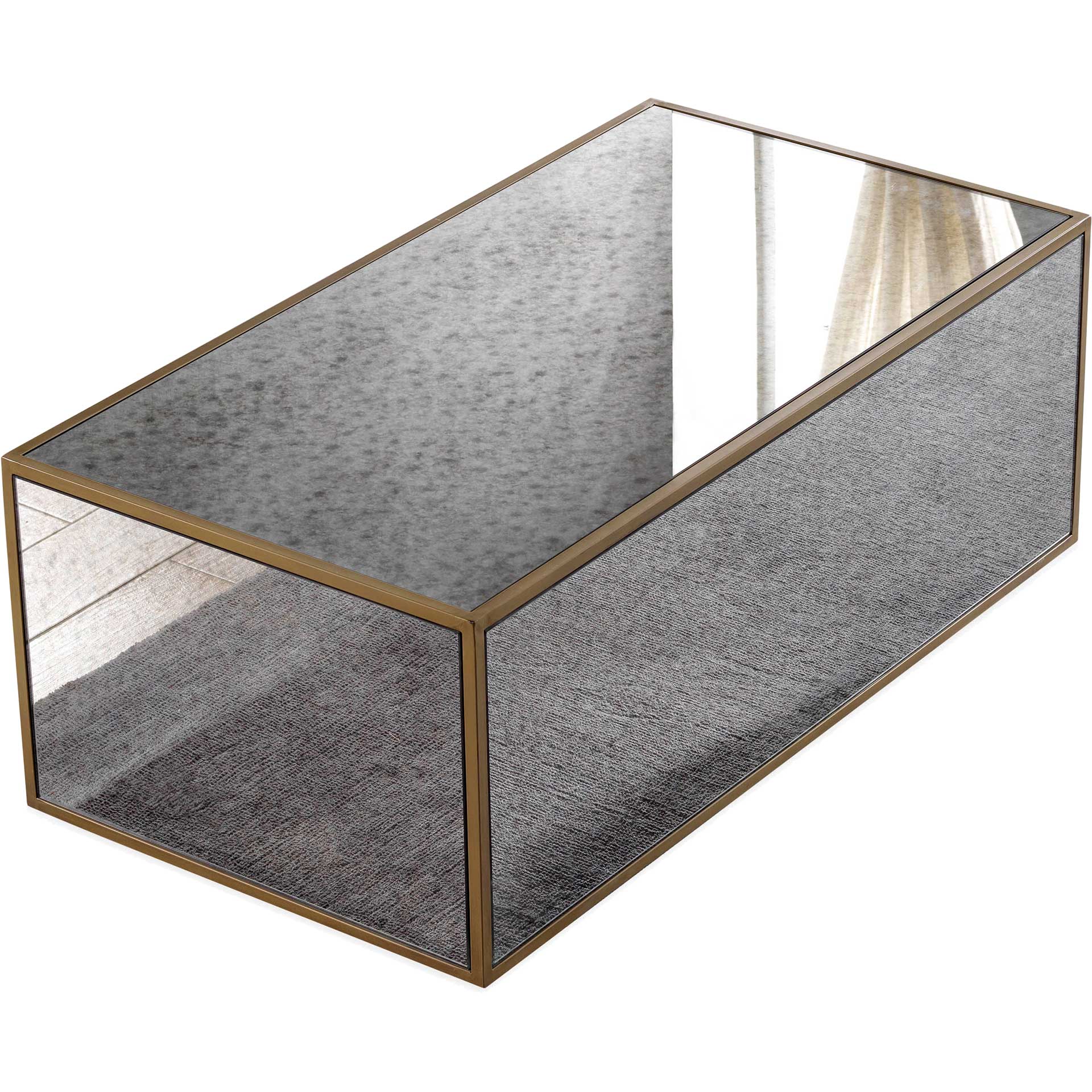 Lacey Mirrored Coffee Table Antique Mirror