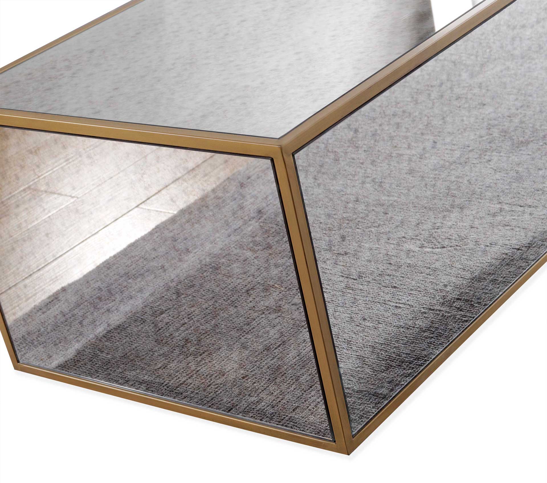 Lacey Mirrored Coffee Table Antique Mirror