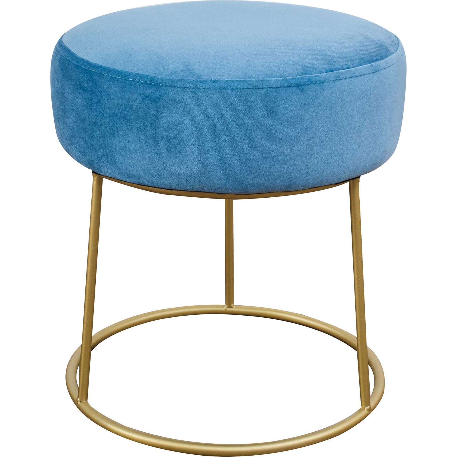 Nixie Velvet Stool Blue