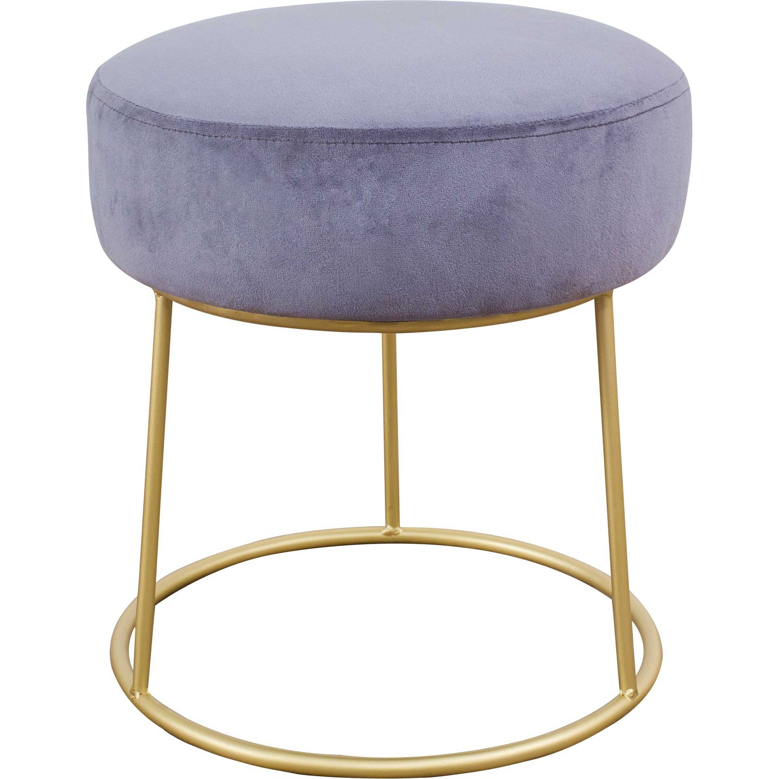 Nixie Velvet Stool Gray