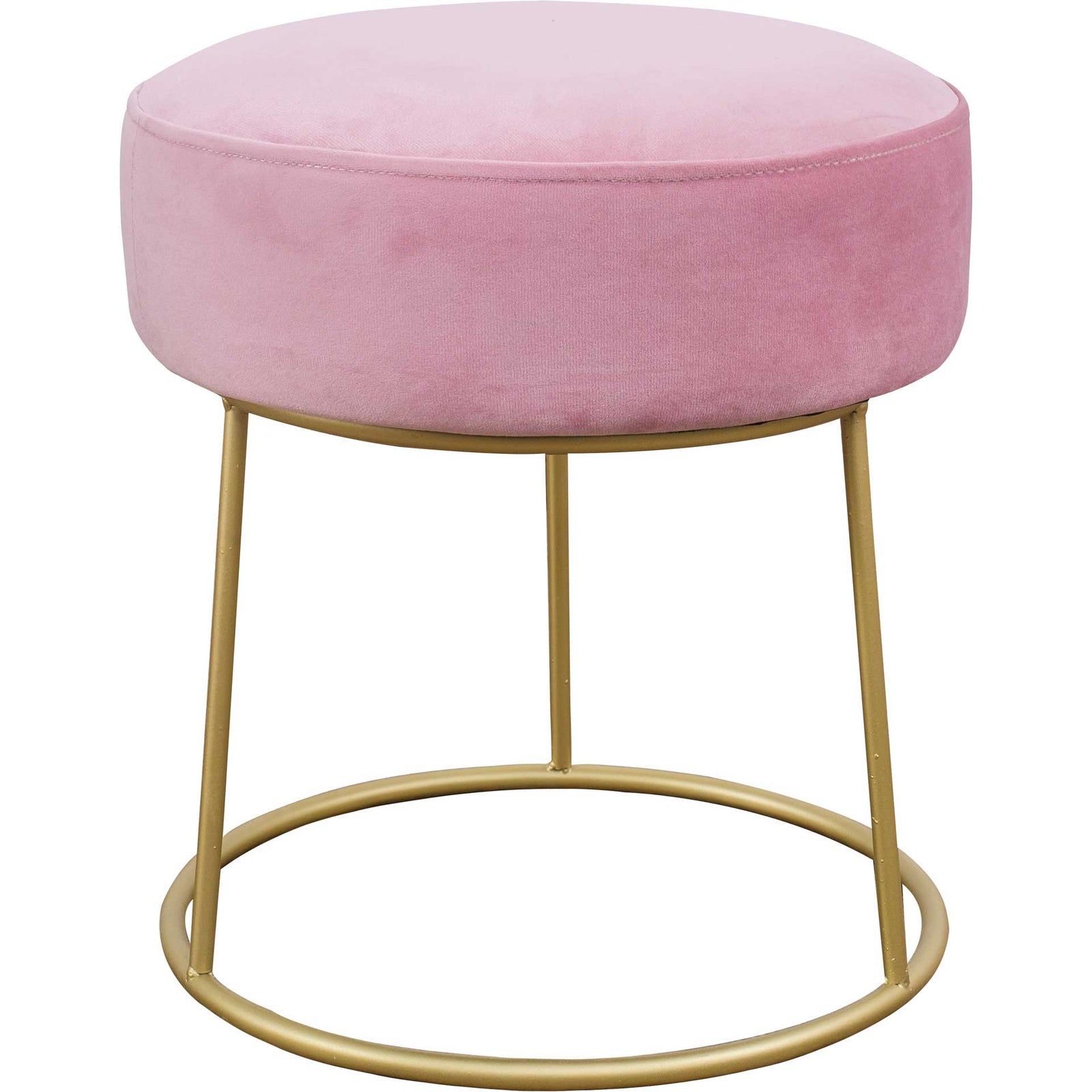 Nixie Velvet Stool Blush
