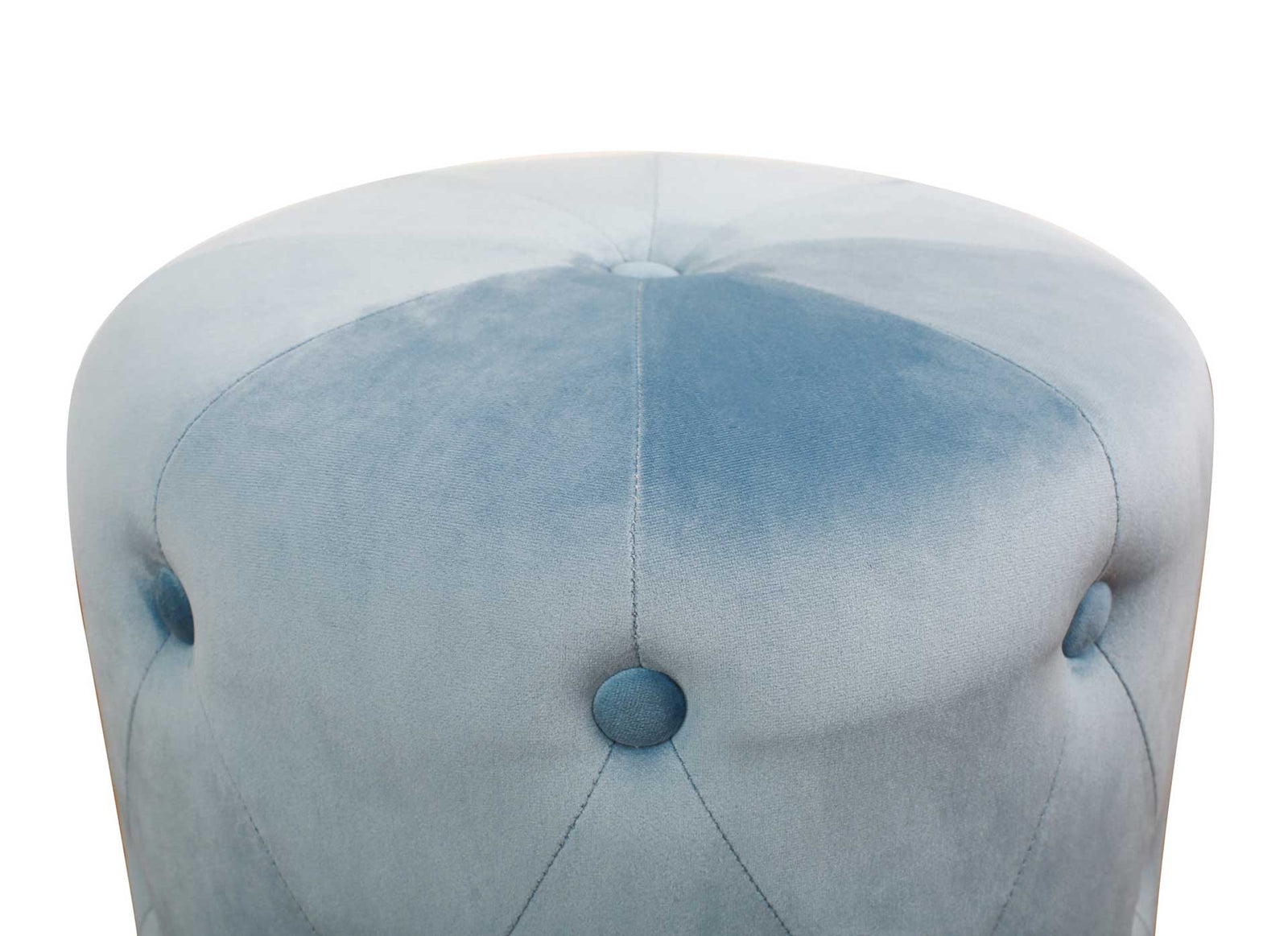 Skye Velvet Ottoman Blue