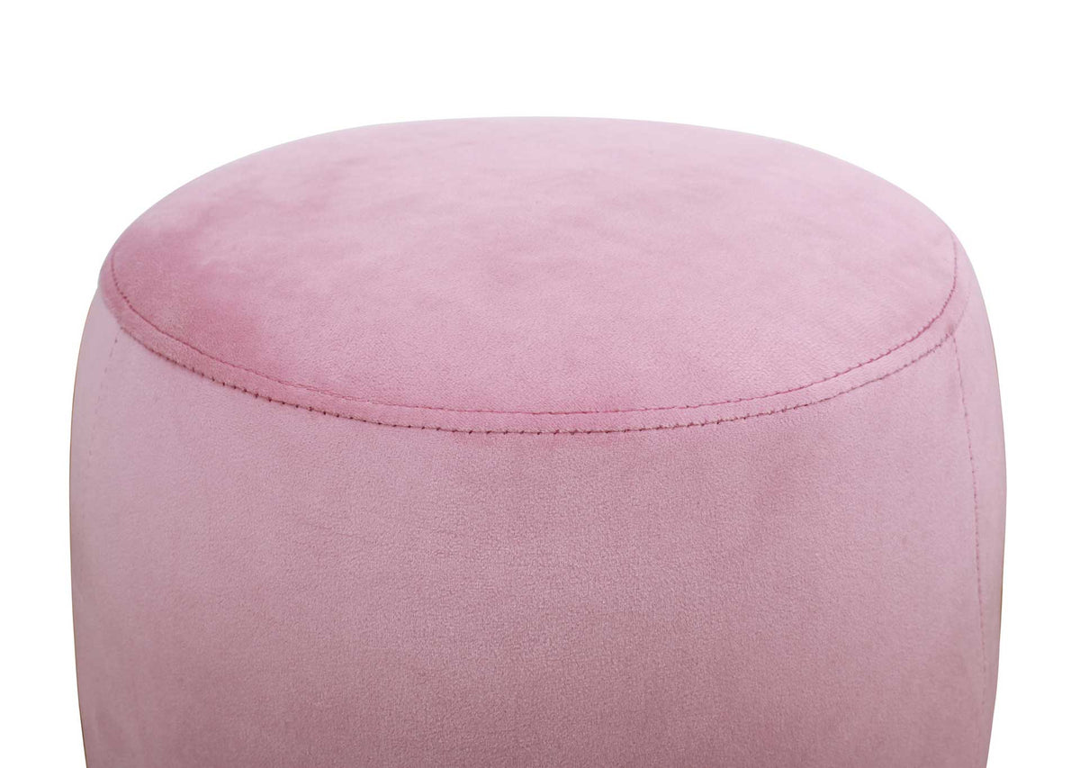 Wilder Velvet Ottoman Blush