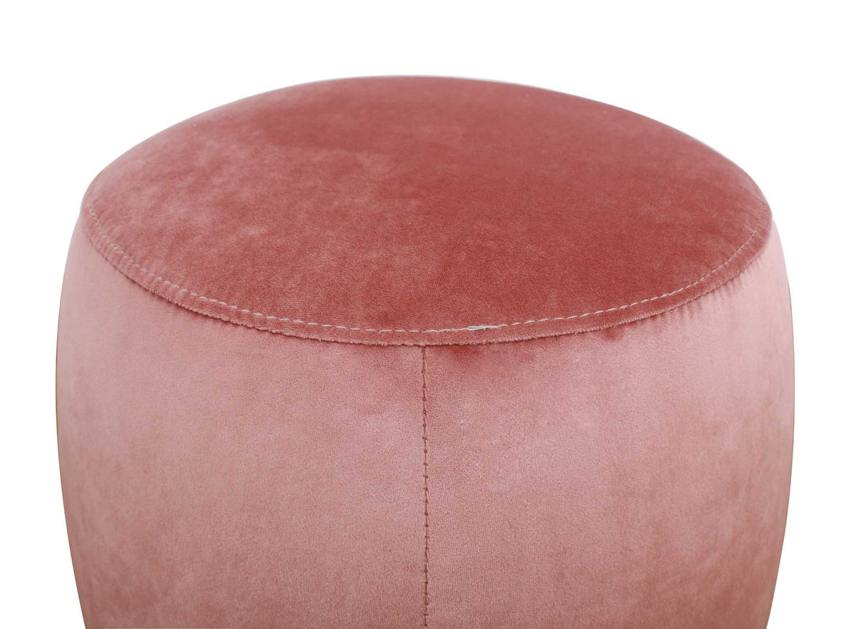 Wilder Velvet Ottoman Salmon