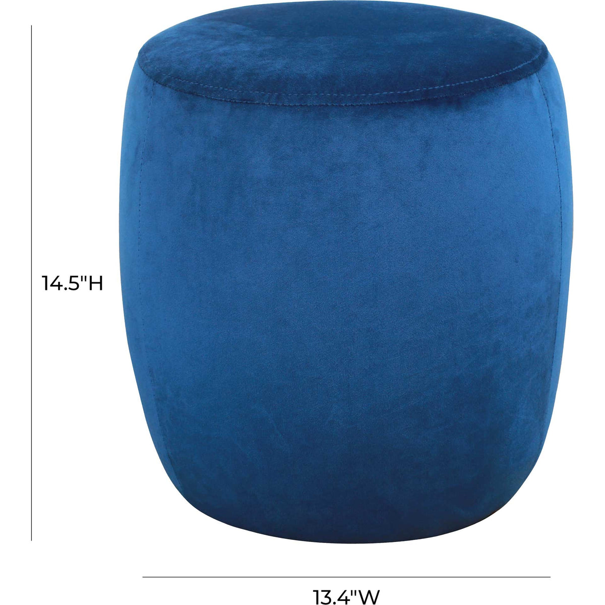 Wilder Velvet Ottoman Navy