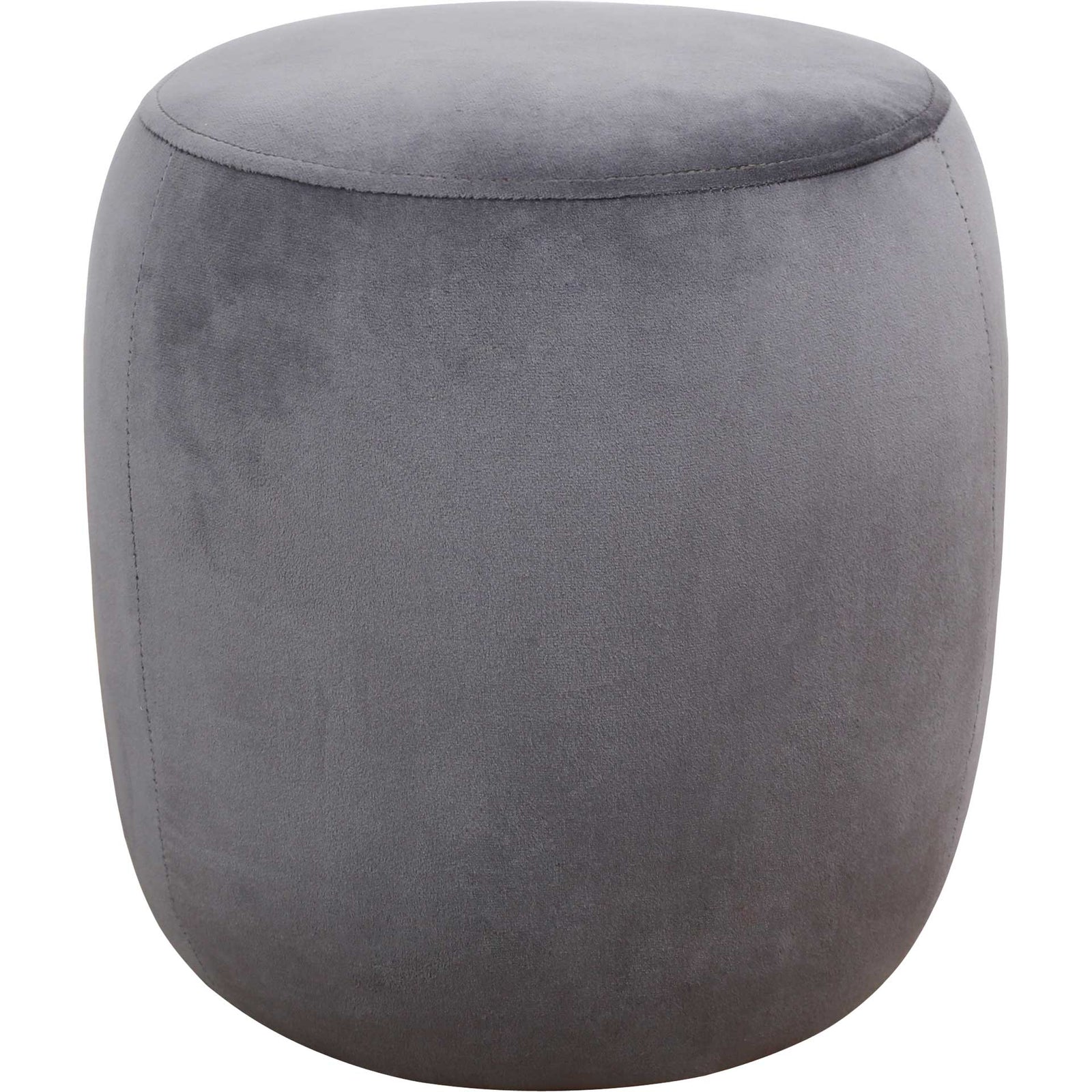 Wilder Velvet Ottoman Gray