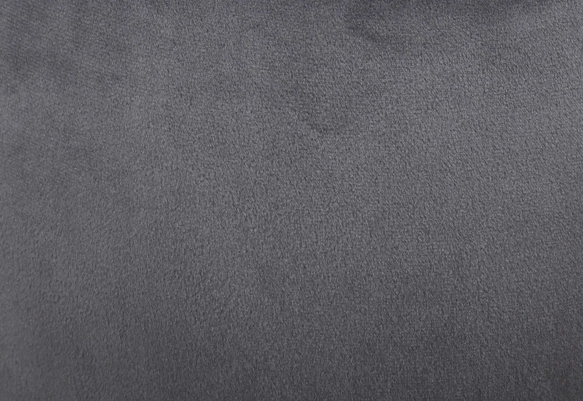 Wilder Velvet Ottoman Gray