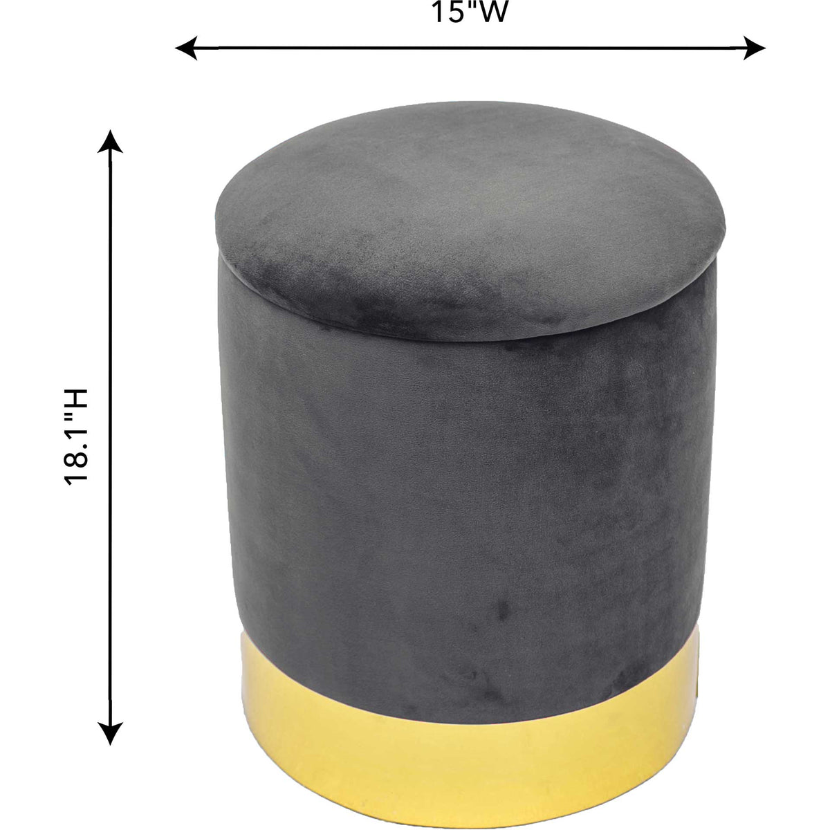 Proclaim Storage Ottoman Gray