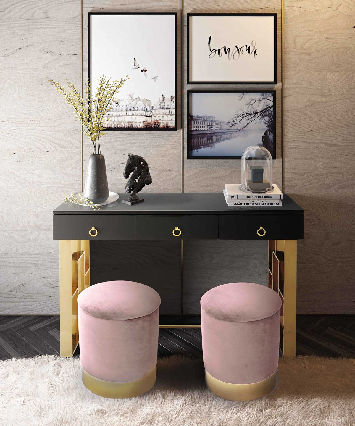 Proclaim Storage Ottoman Blush