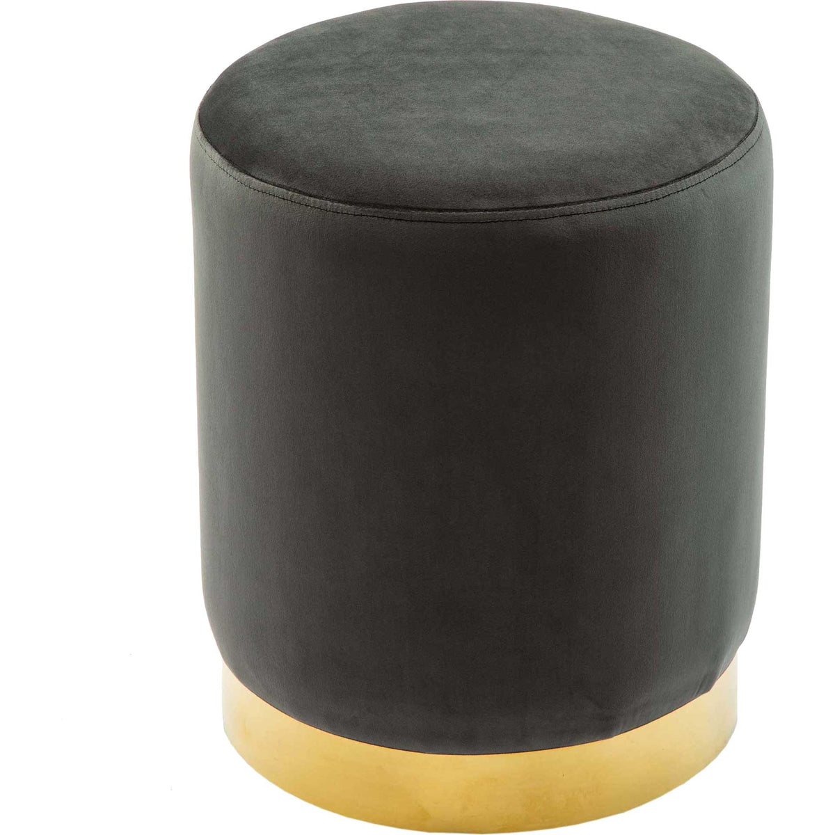 Proclaim Velvet Ottoman Gray