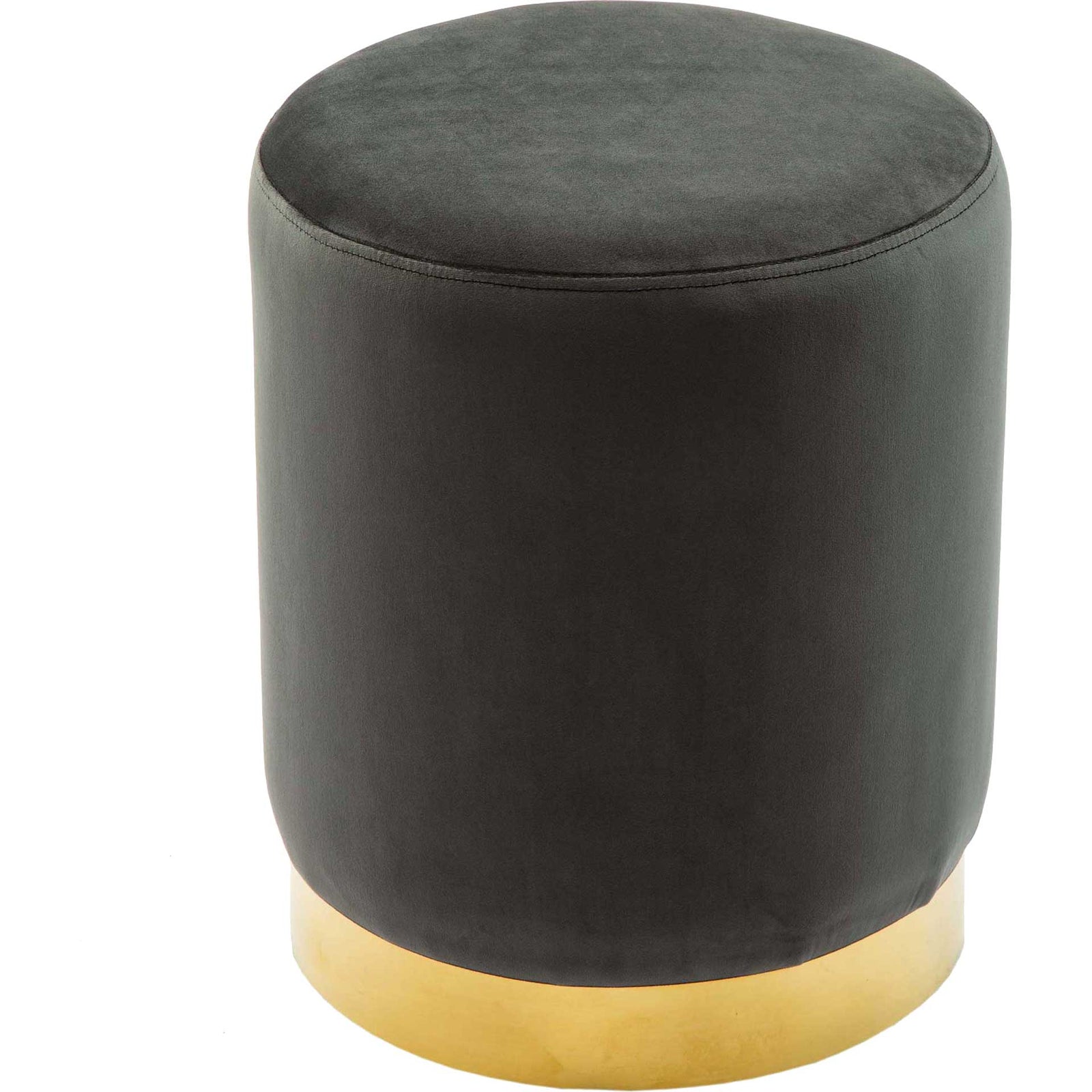 Proclaim Velvet Ottoman Gray