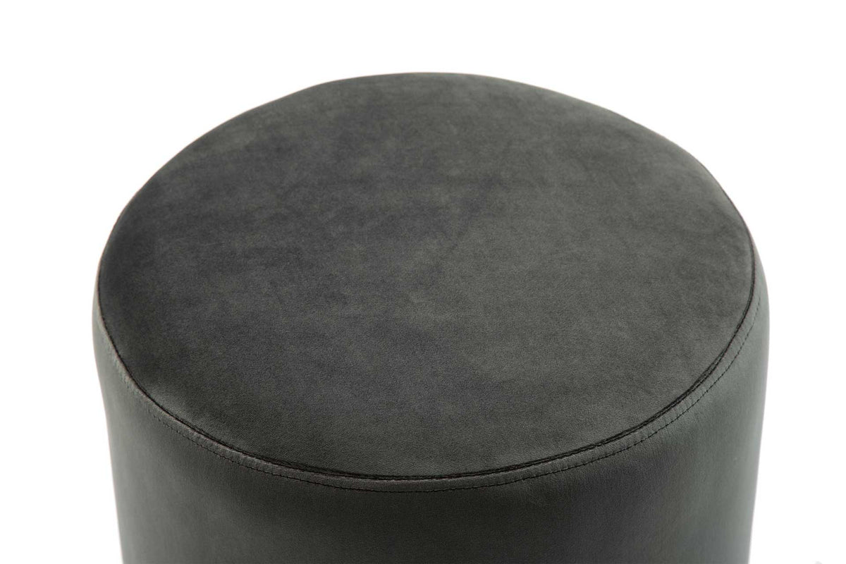 Proclaim Velvet Ottoman Gray