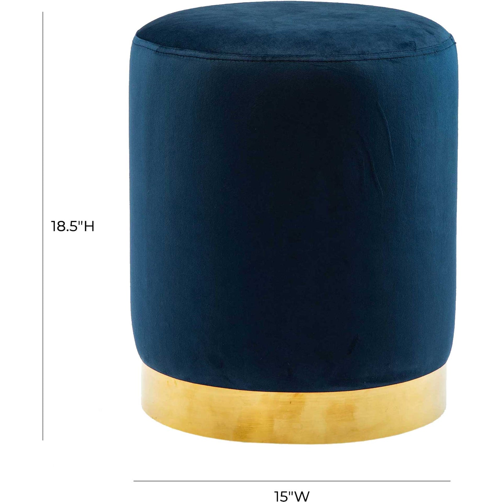 Proclaim Velvet Ottoman Navy