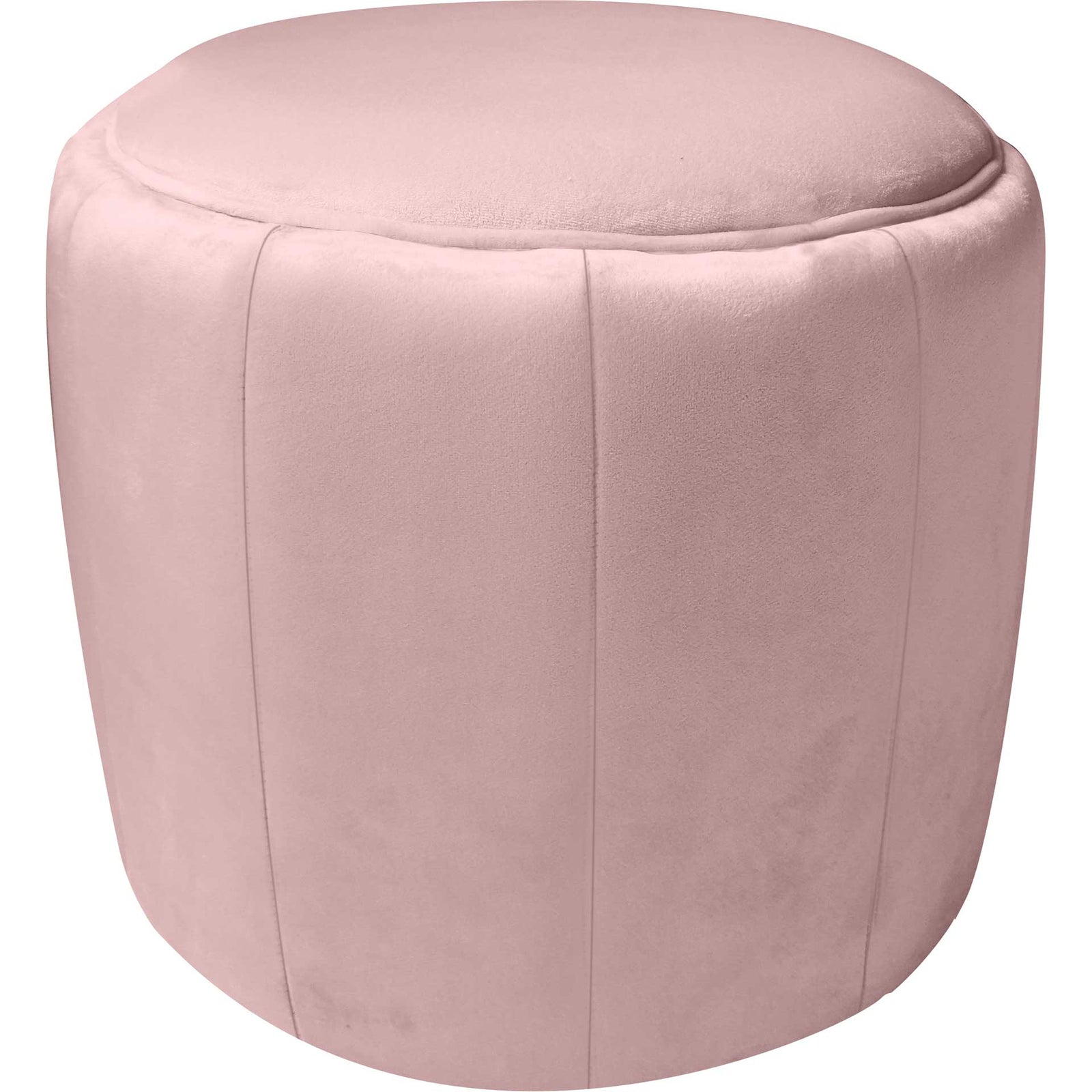Ivy Velvet Ottoman Blush