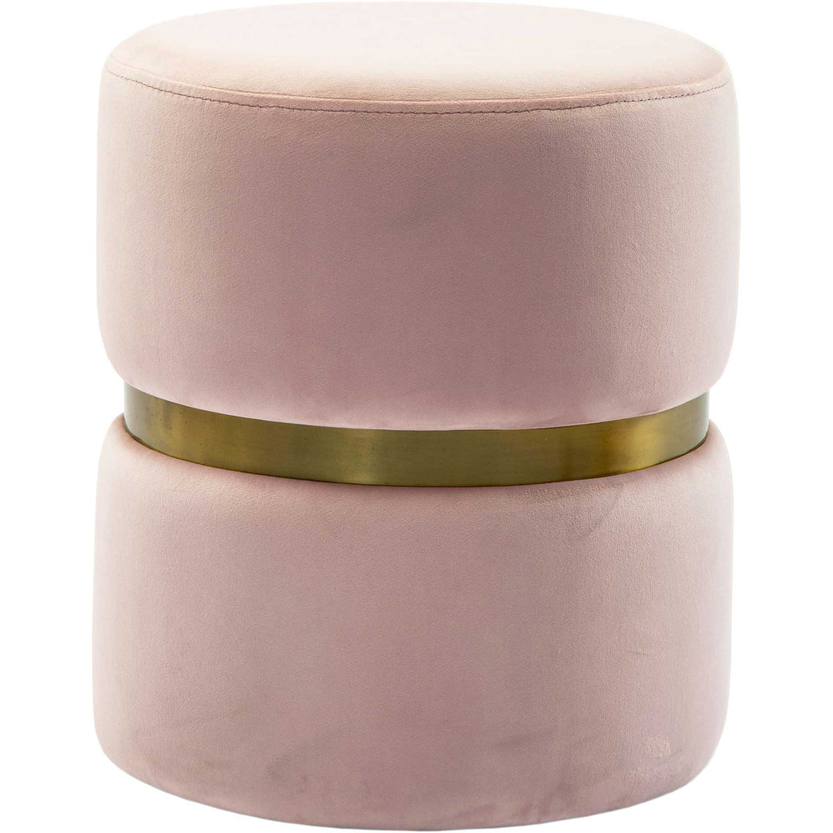 Yahia Velvet Ottoman Blush