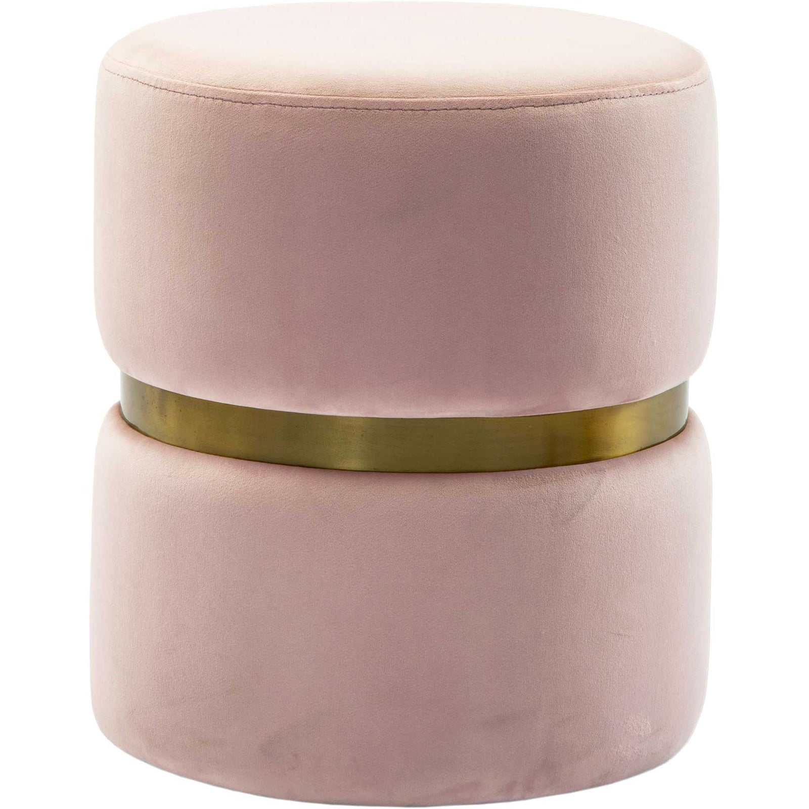 Yahia Velvet Ottoman Blush