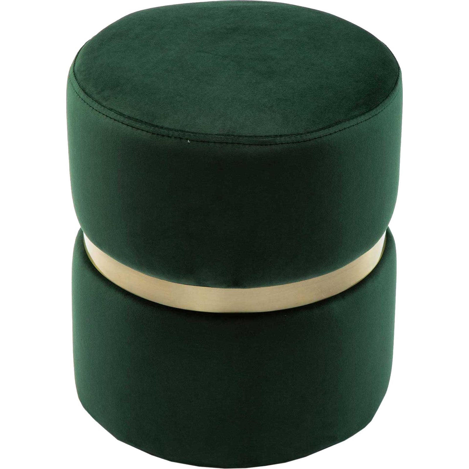 Yahia Velvet Ottoman Forest Green