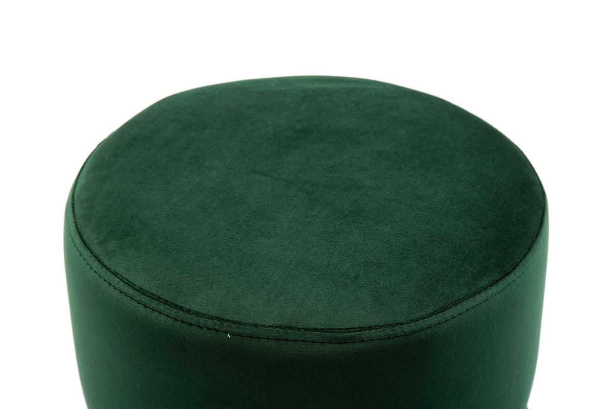 Yahia Velvet Ottoman Forest Green